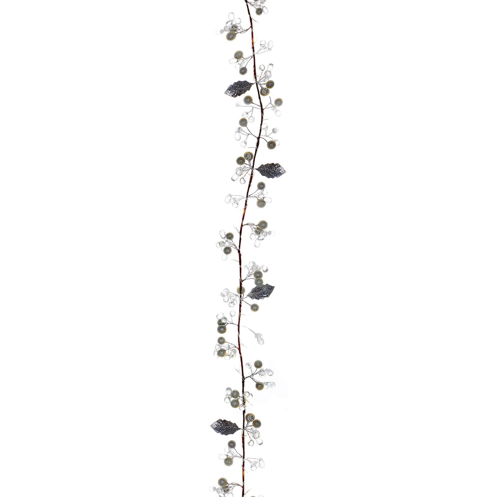 Pre-Lit Garland with Crystal 180cm (Battery Operated)