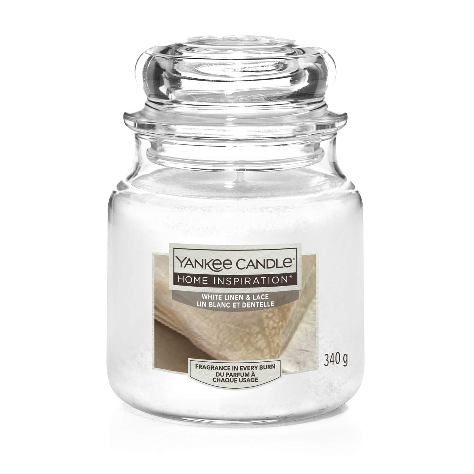 Yankee Candle Home Inspiration Scented Candle - Medium Jar - White Linen & Lace