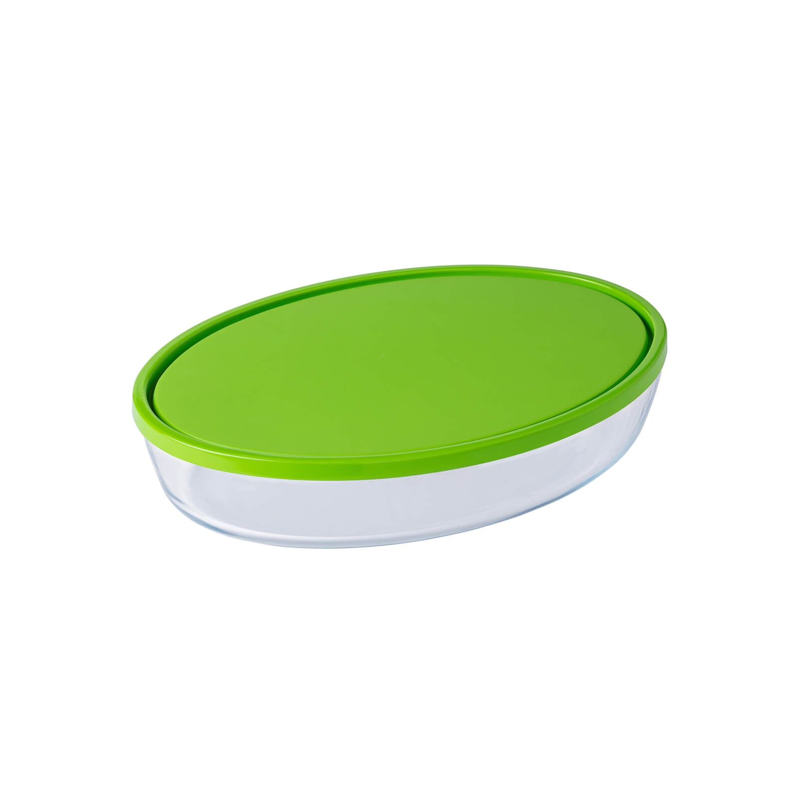 Pyrex Cook & Store Oval Dish with Green Lid