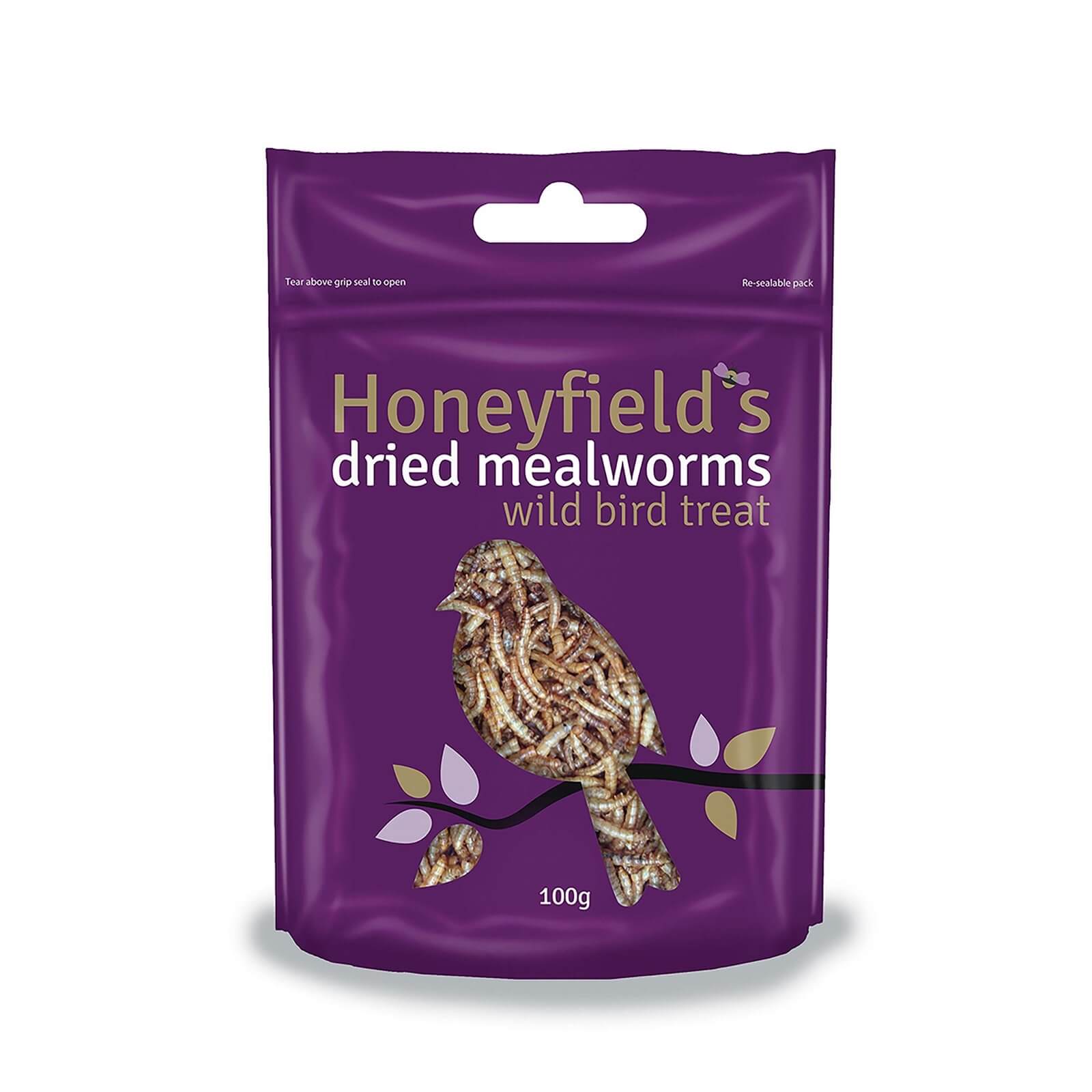 Honeyfield's Dried Mealworms Wild Bird Treat - 100g