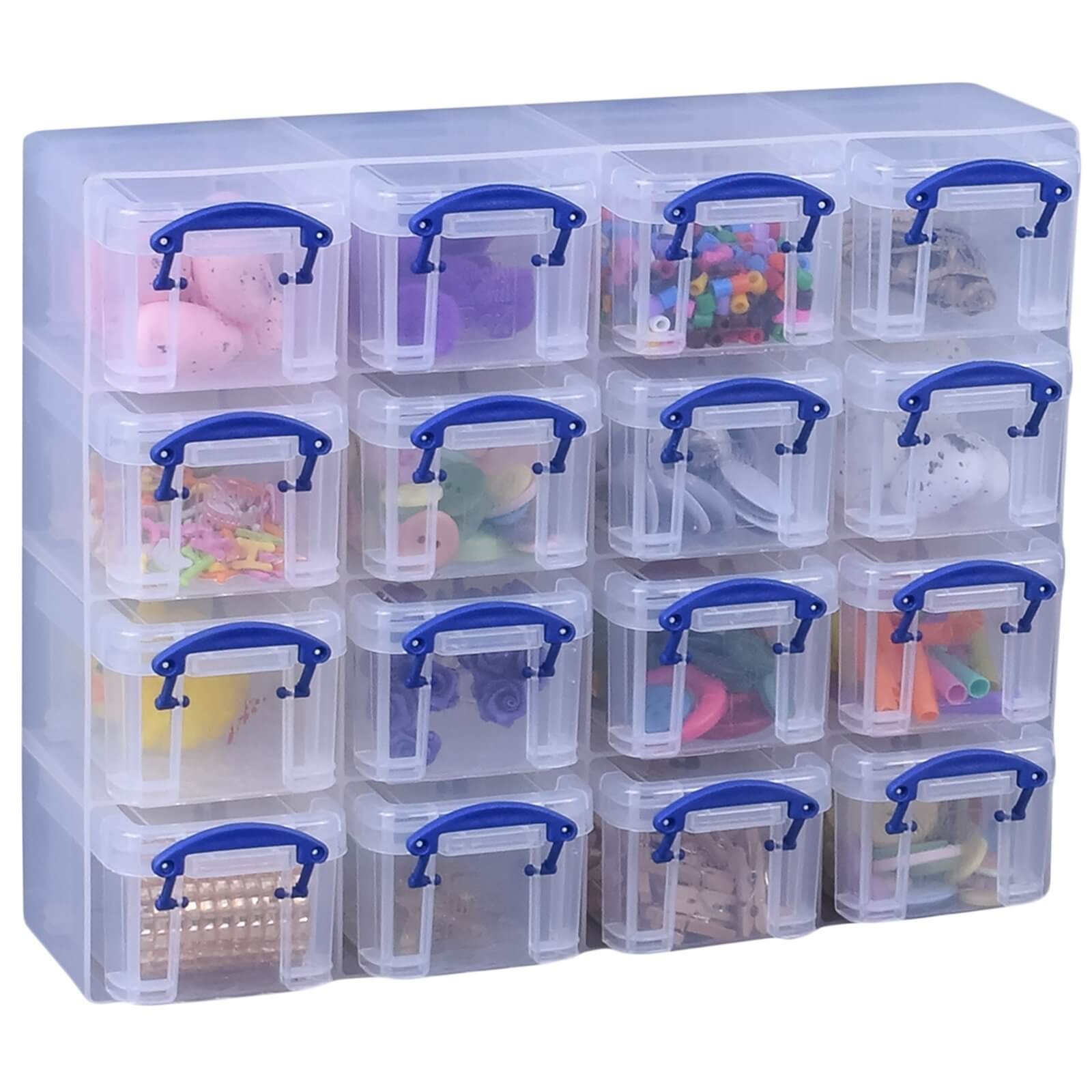 Really Useful Boxes - Clear - 0.14L - 16 Box Set