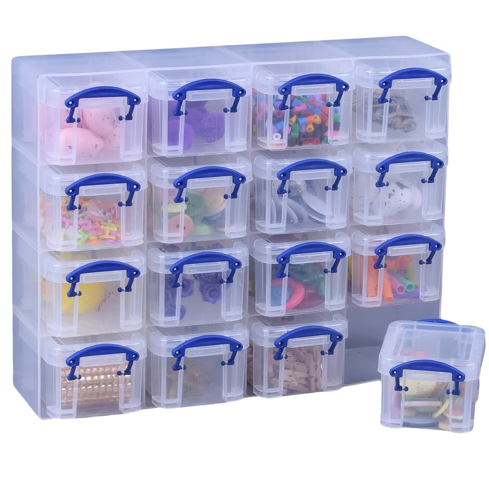 Really Useful Boxes - Clear - 0.14L - 16 Box Set