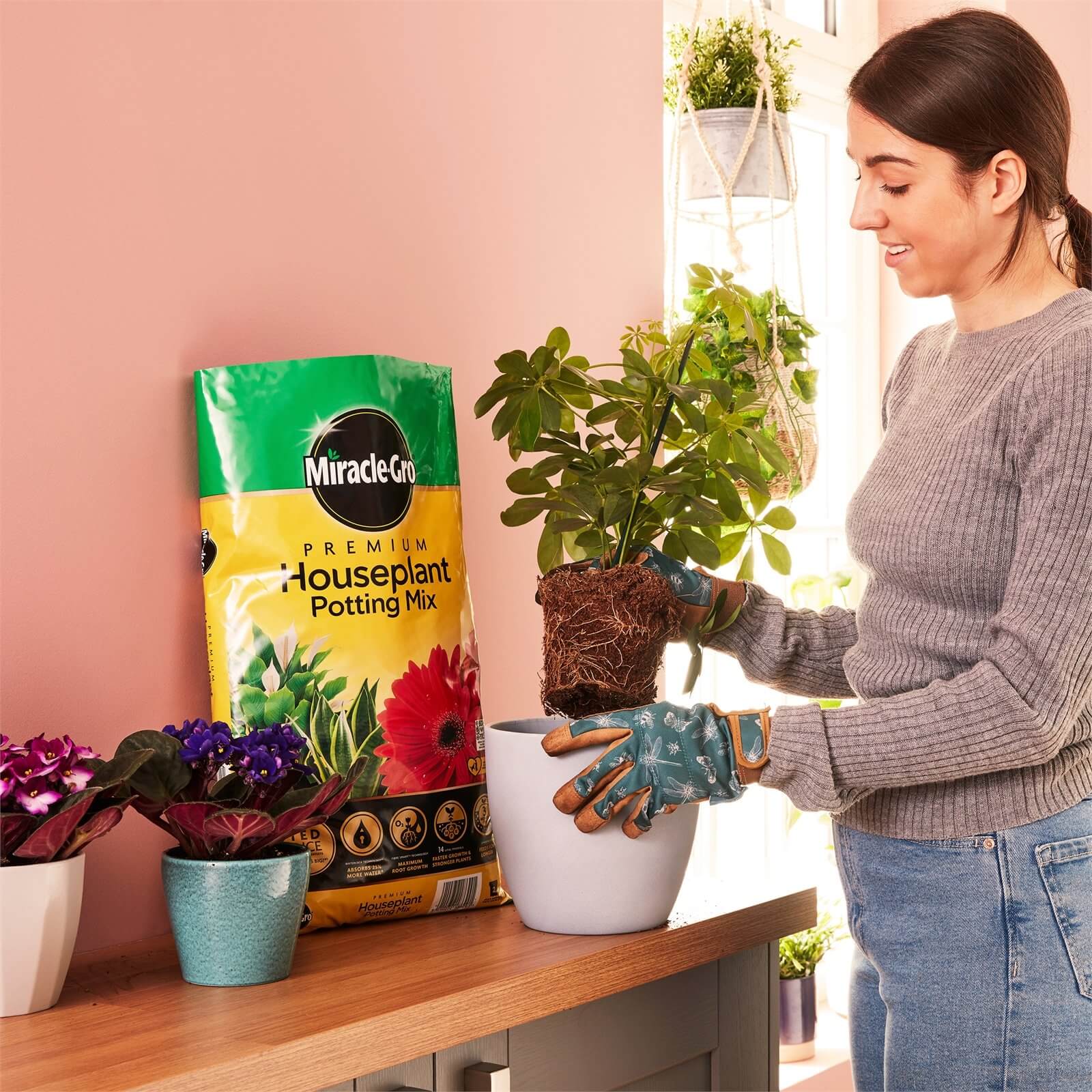 Miracle-Gro Premium Houseplant Potting Mix Compost - 10L