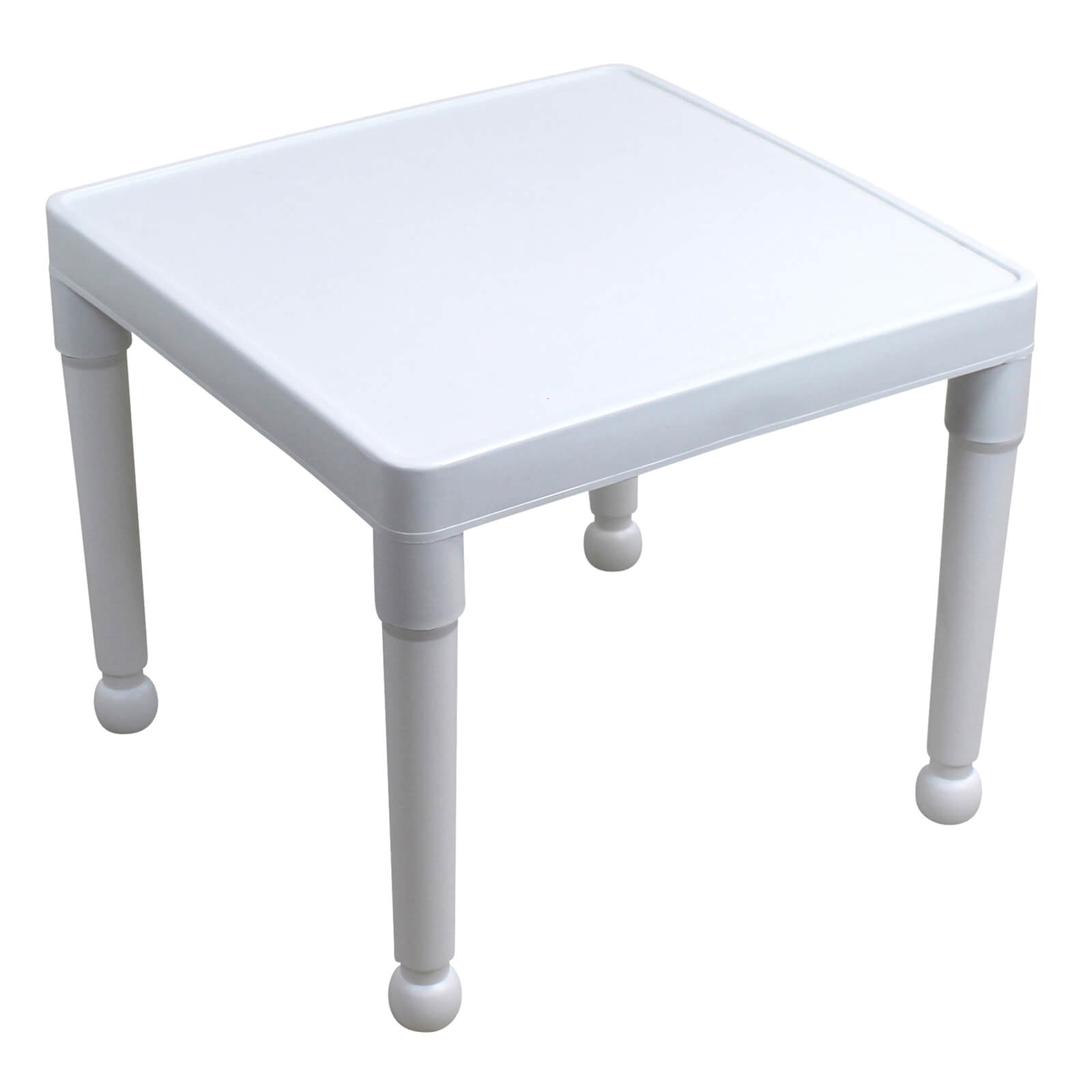 White Plastic Table and Chair Set