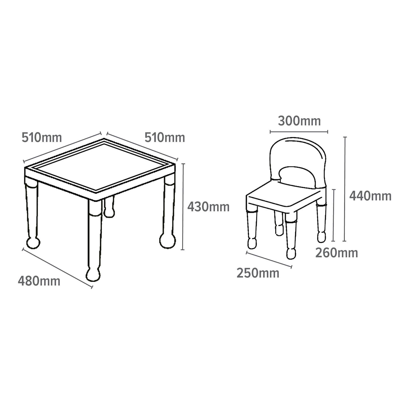 White Plastic Table and Chair Set