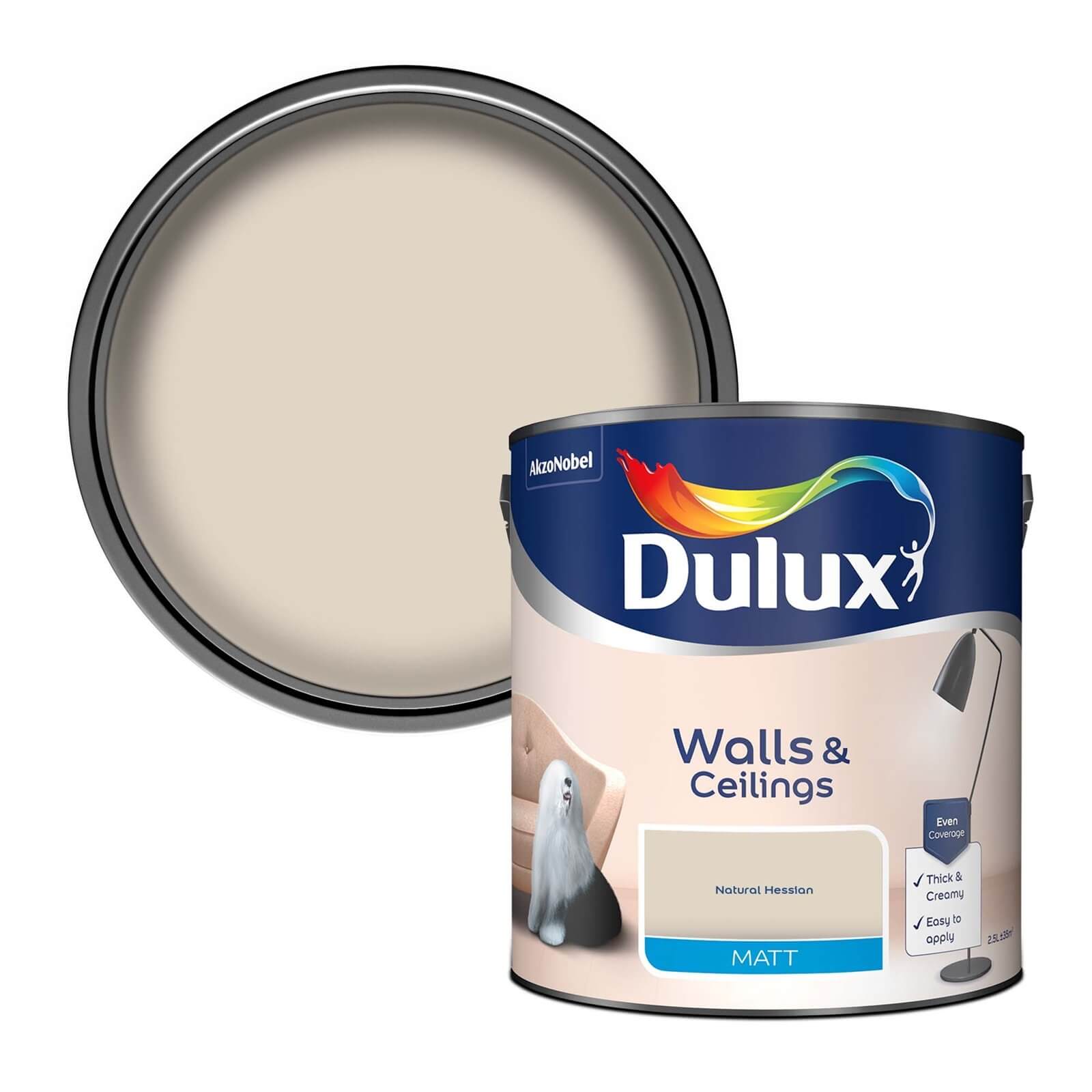 Dulux Matt Emulsion Paint Natural Hessian - 2.5L