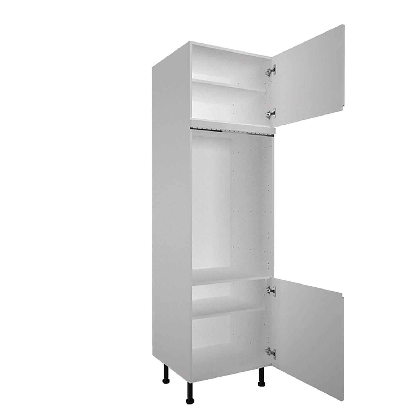 Handleless White Gloss Double Oven Tower Unit