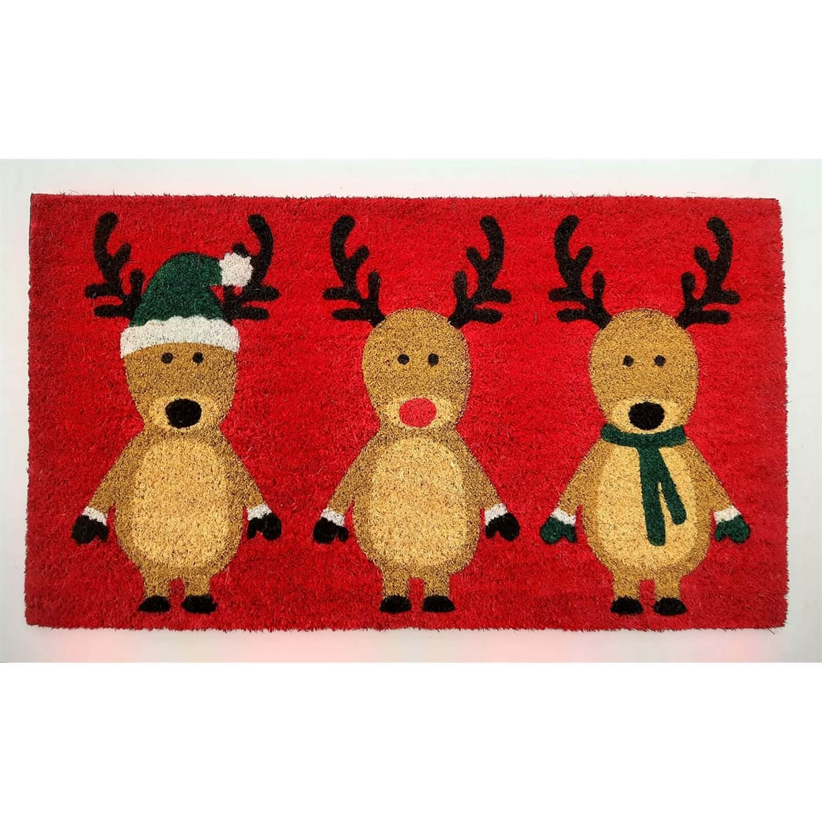 Three Reindeers Doormat