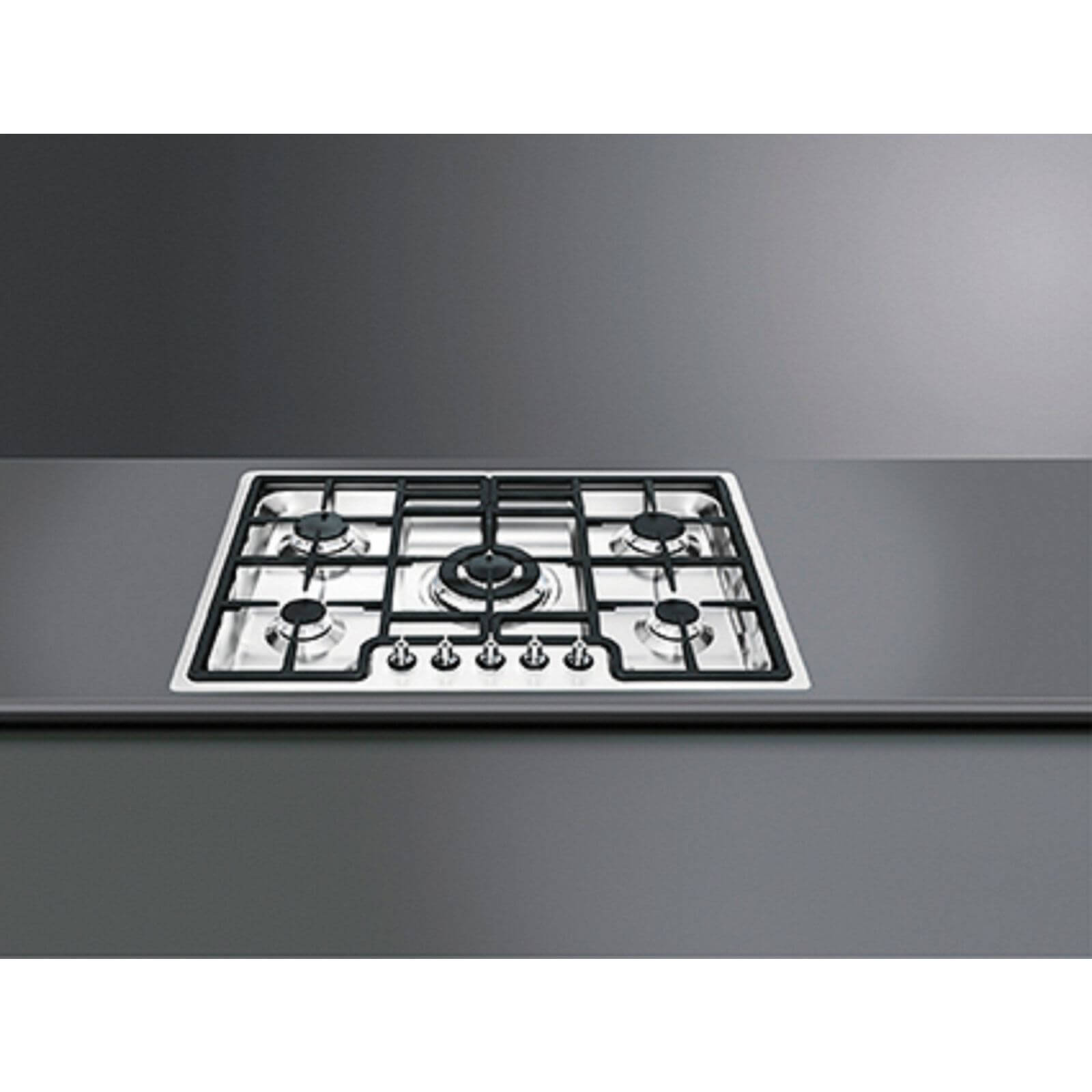 Smeg PGF75-4 Ultra low Profile Gas Hob - Stainless Steel