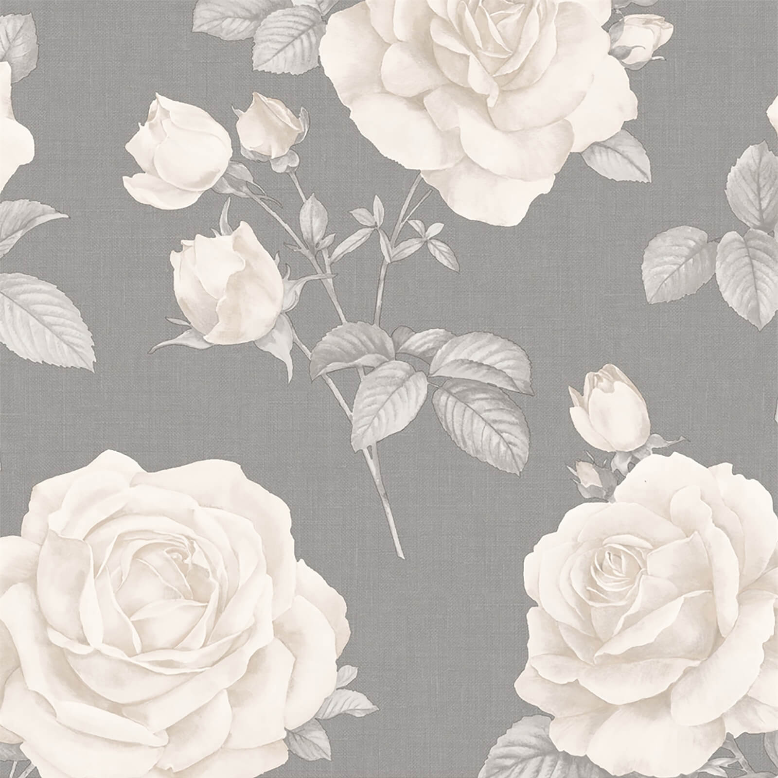 Belgravia Decor Rosa Smooth Floral Charcoal Wallpaper