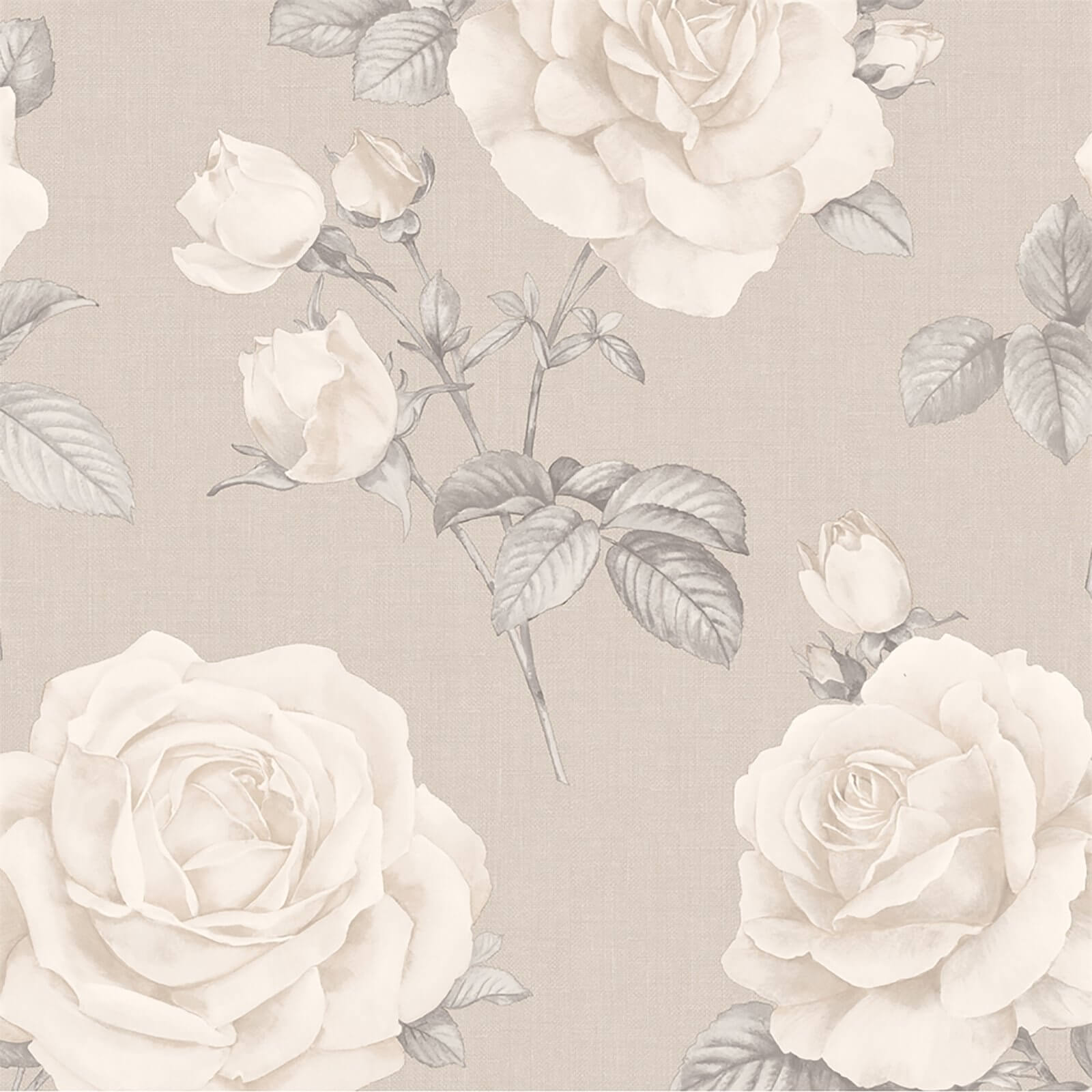 Belgravia Decor Rosa Smooth Floral Natural Wallpaper