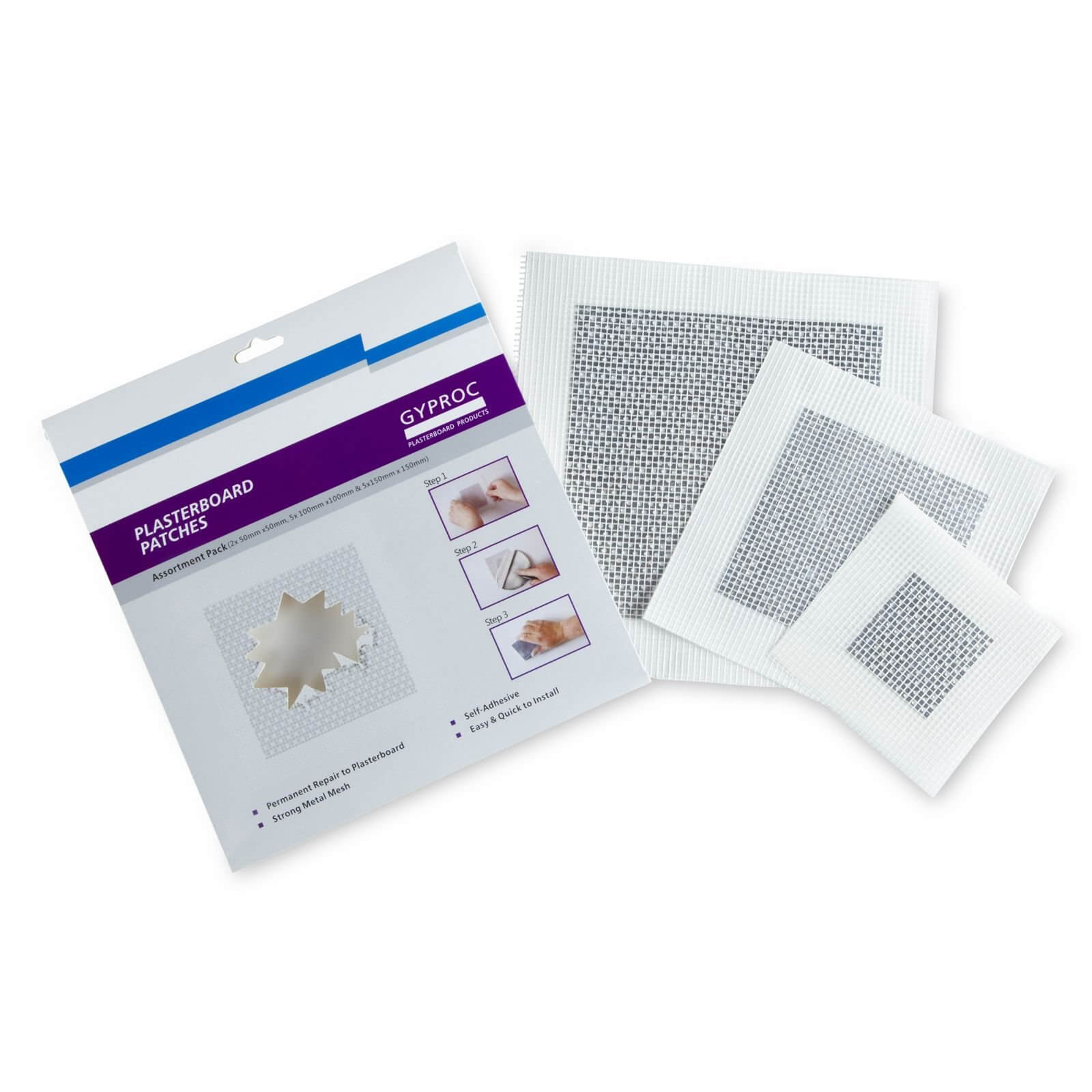 Gyproc Plasterboard Patches Assortment Pack