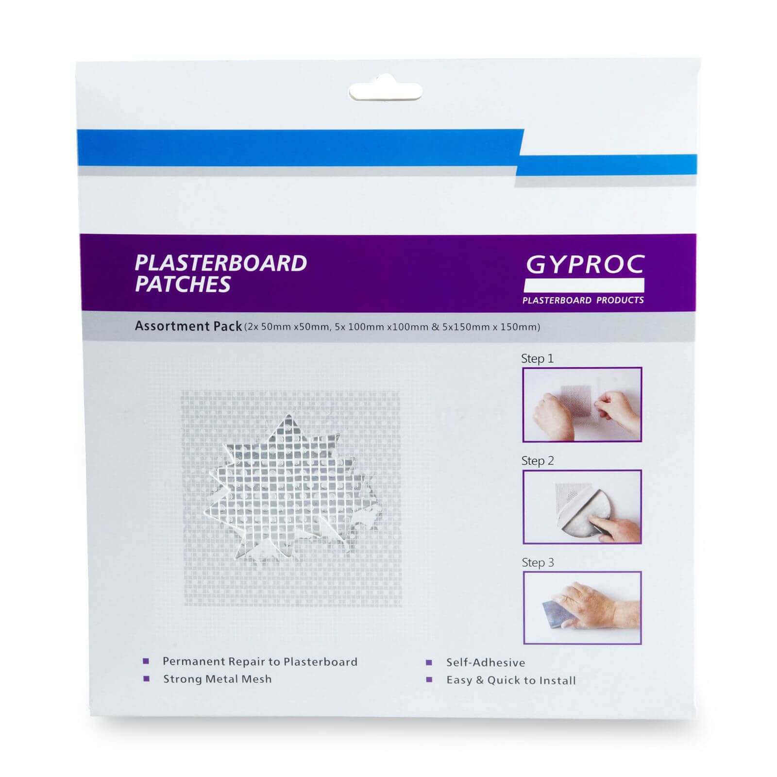 Gyproc Plasterboard Patches Assortment Pack