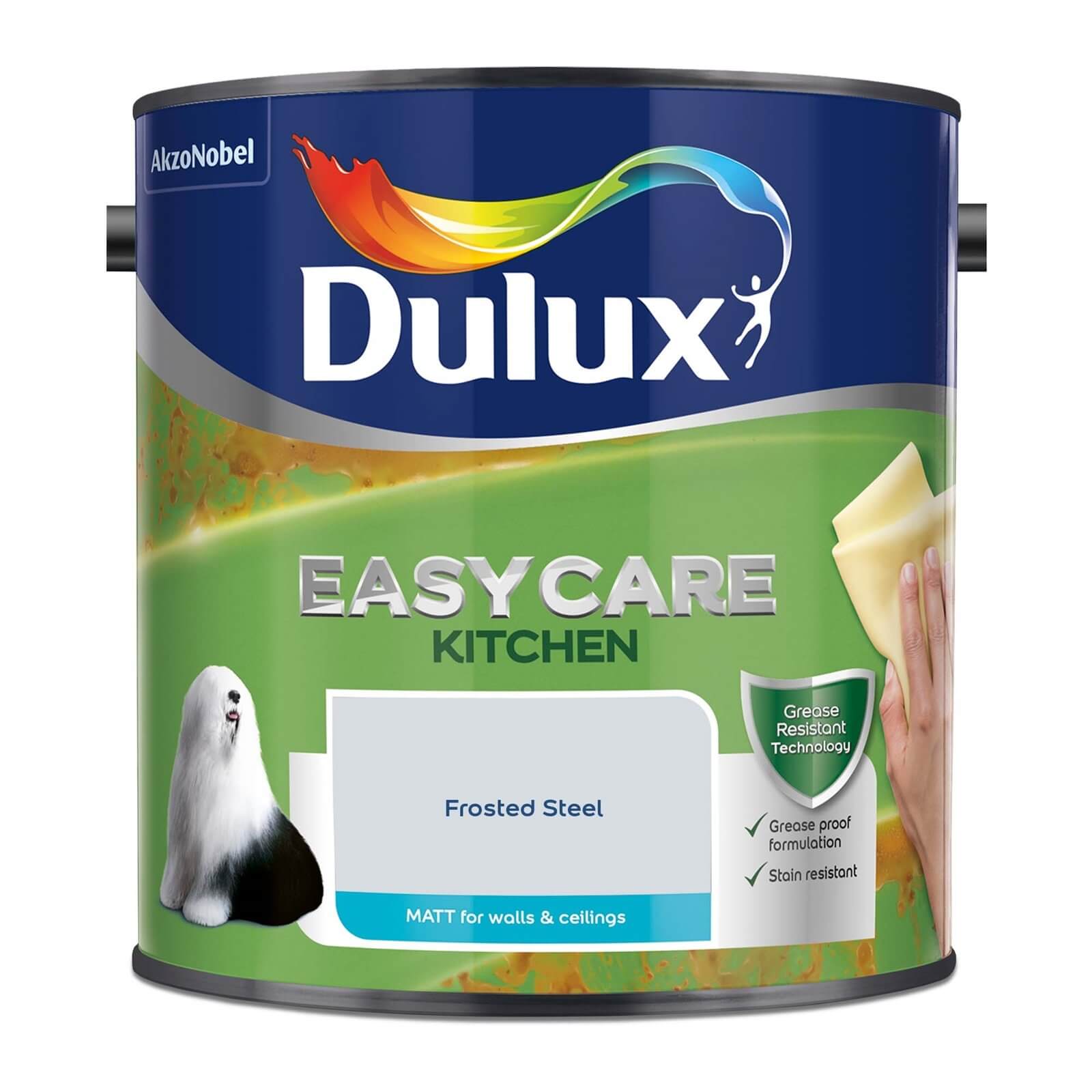 Dulux Easycare Kitchen Matt Emulsion Paint Frosted Steel - 2.5L