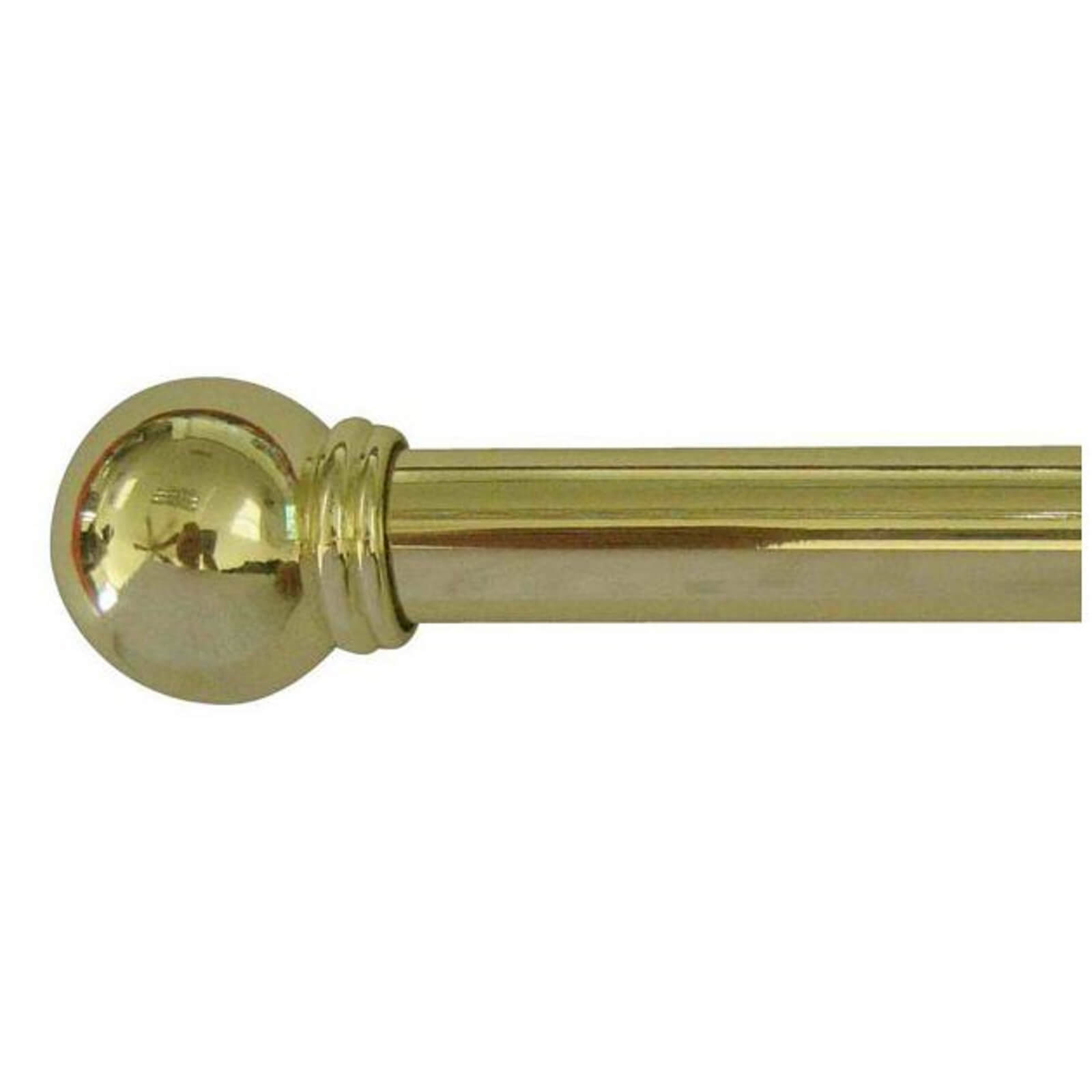 Ball Extendable Metal Curtain Pole - Brass - 0.7-1.2m