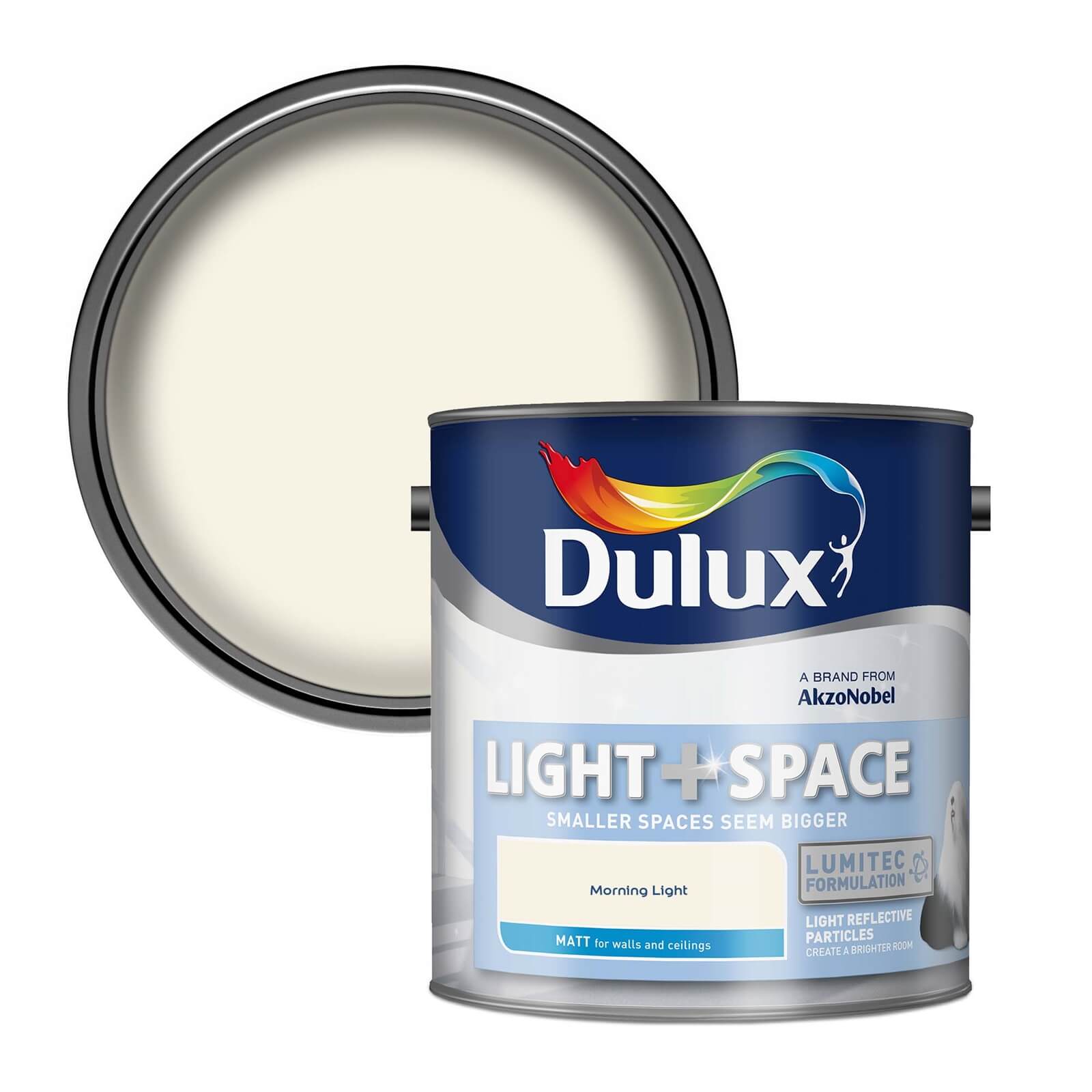 Dulux Light & Space Matt Emulsion Paint Morning Light - 2.5L