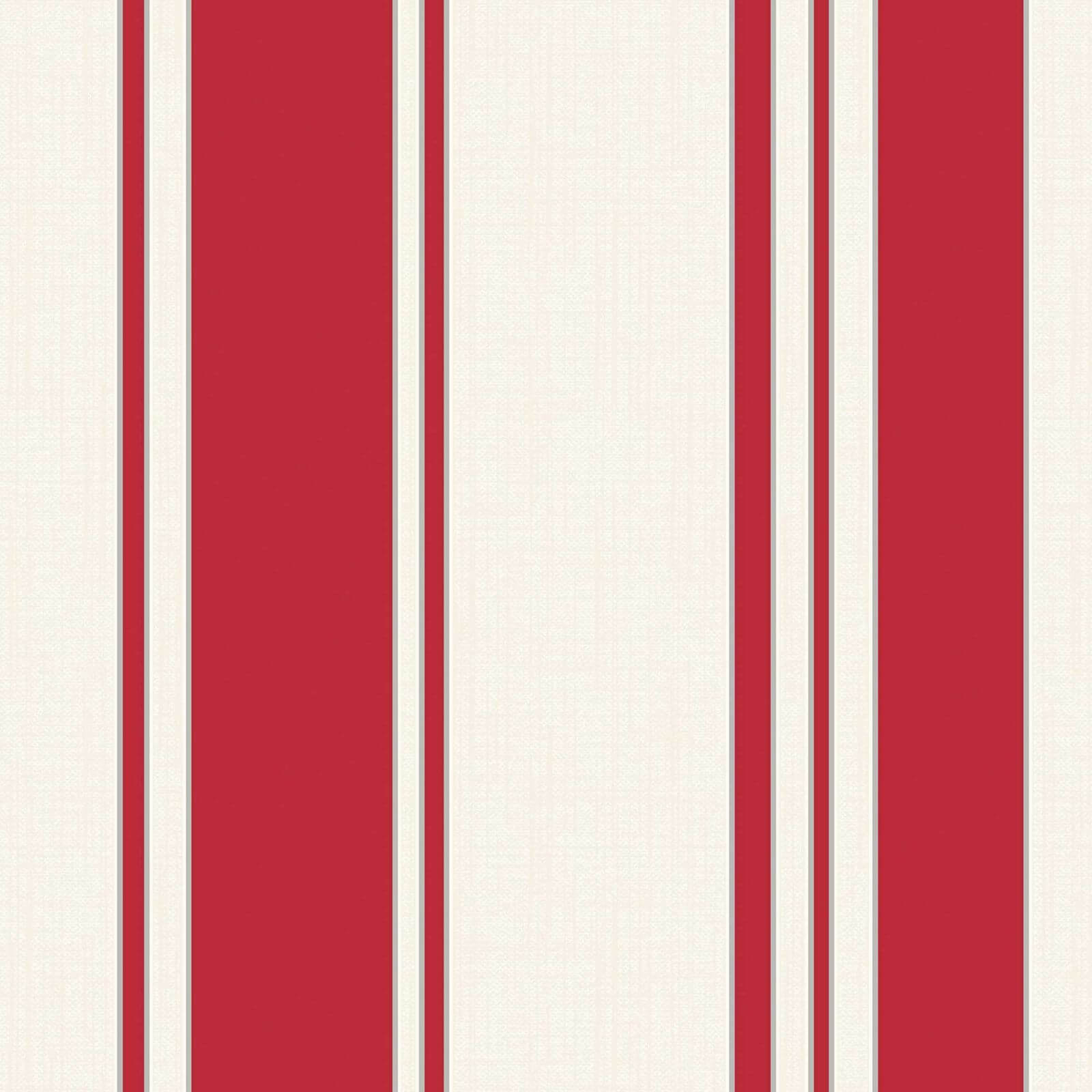 Fine Decor Amelia Stripe Red & Silver Wallpaper