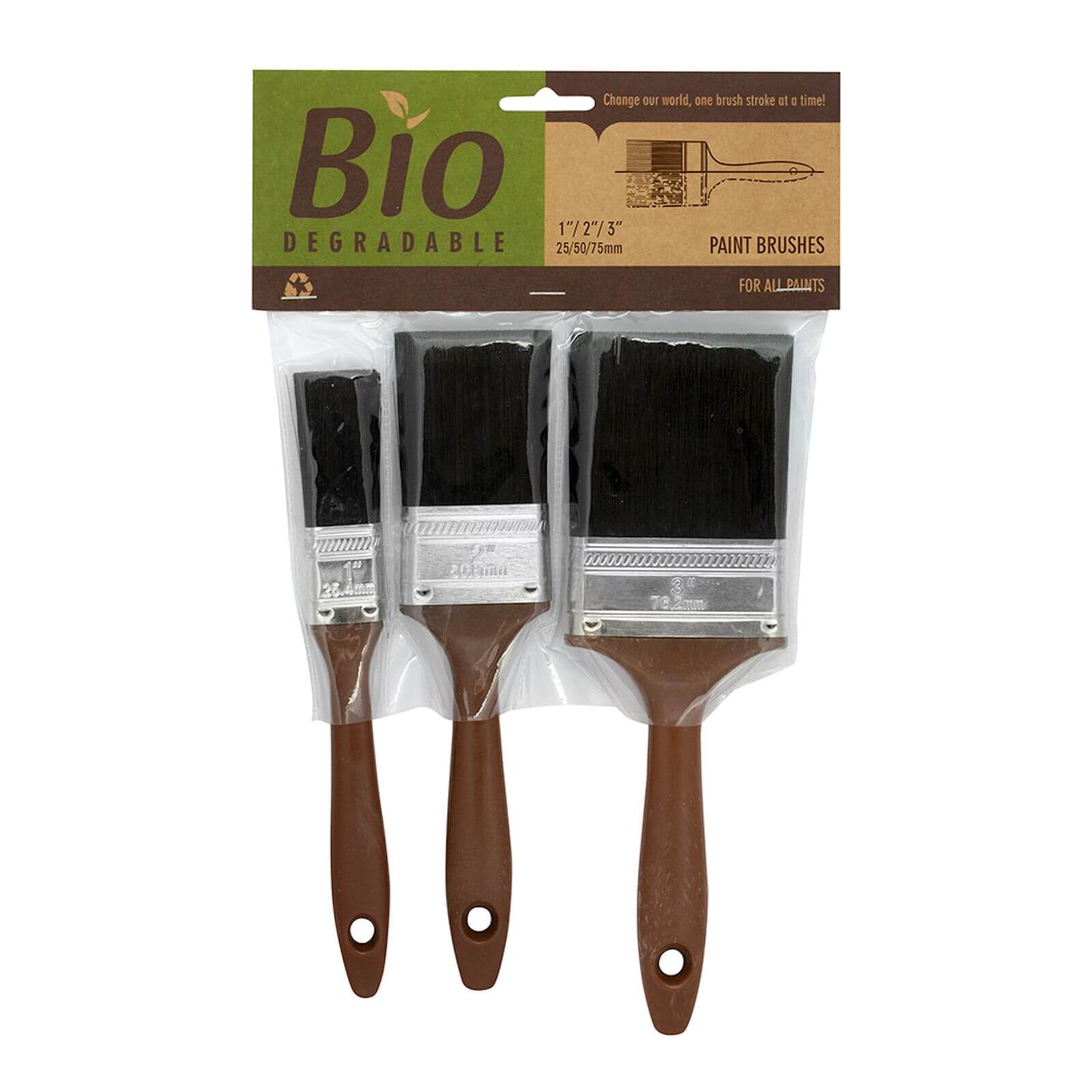 BIO Paint Brush - 25/50/75mm - 3 pack
