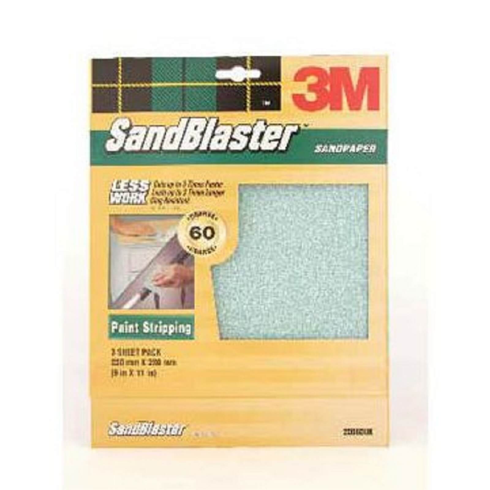 3M P60 SandBlaster Sandpaper - Medium - 3 Pack