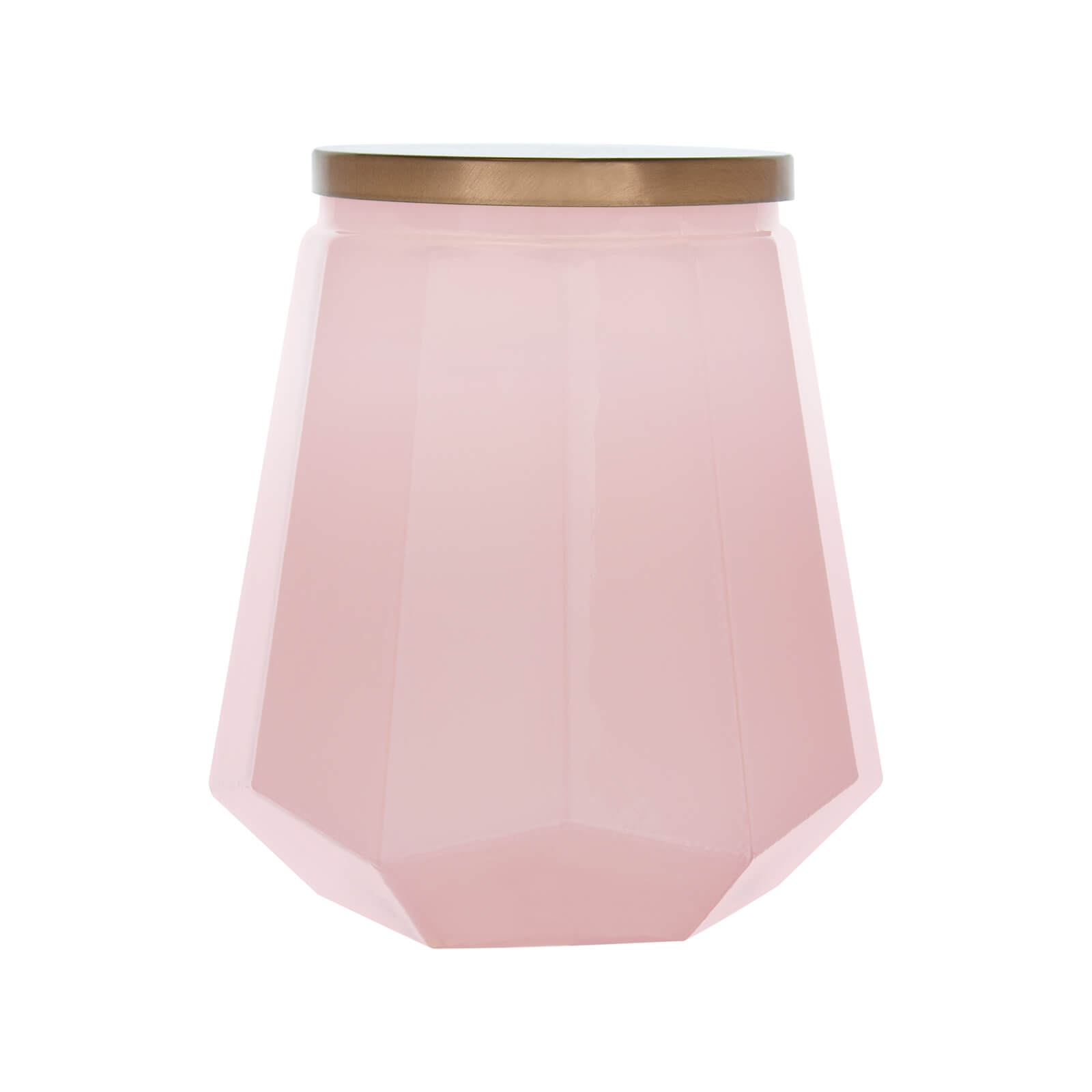 Large Pink Grapefruit Scented Pink Candle with Rose Gold Lid