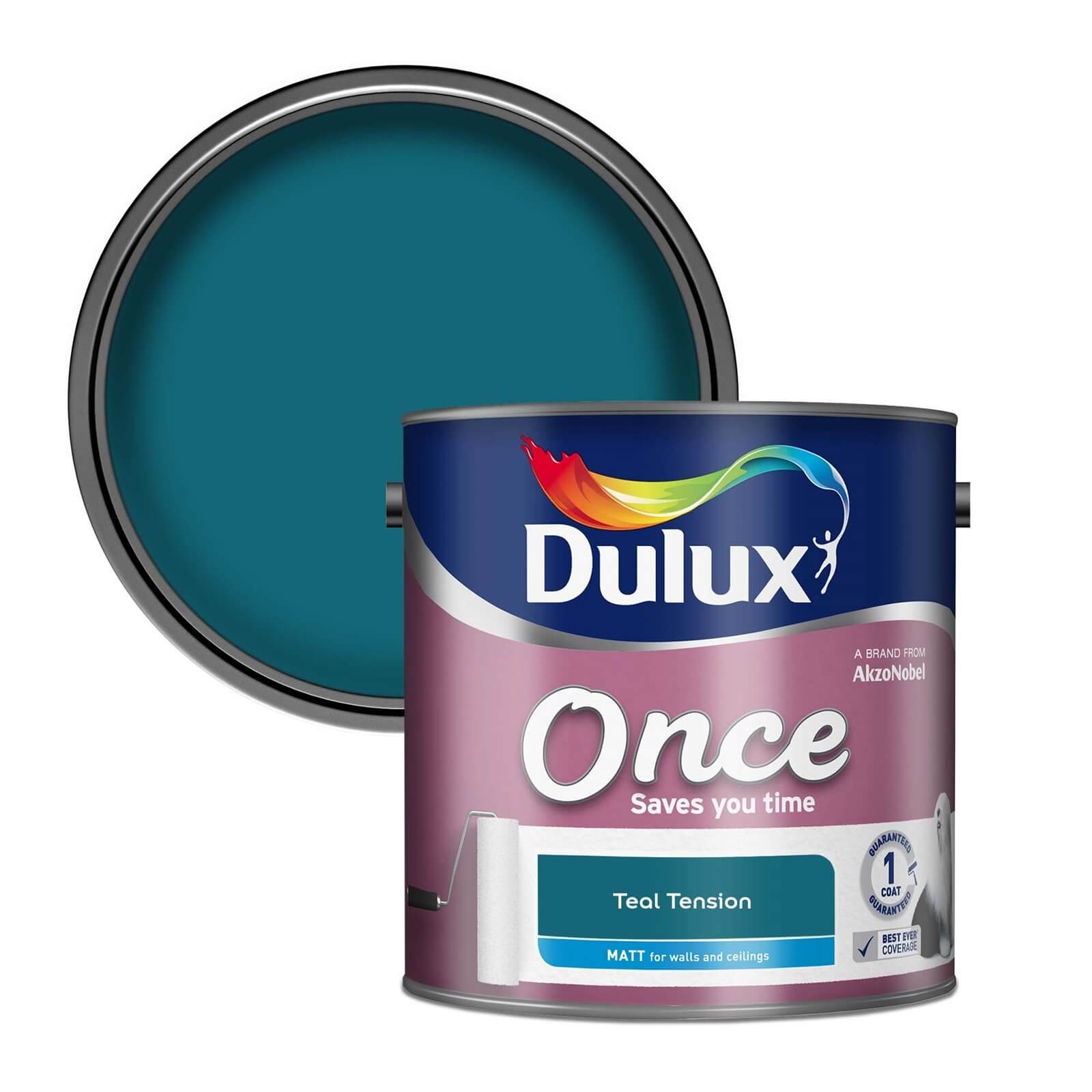 Dulux Once Teal Tension - Matt Paint - 2.5L