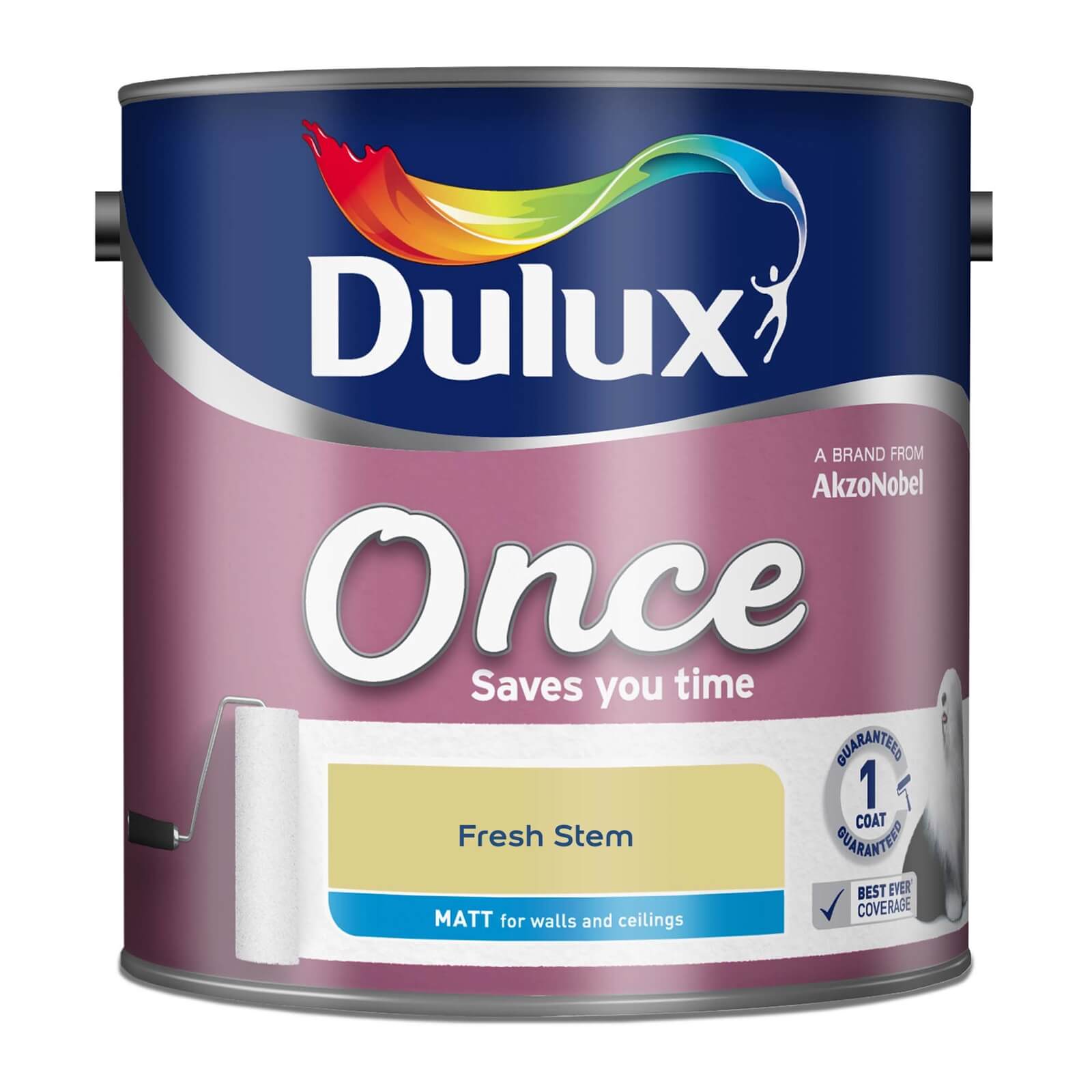 Dulux Once Fresh Stem - Matt Paint - 2.5L