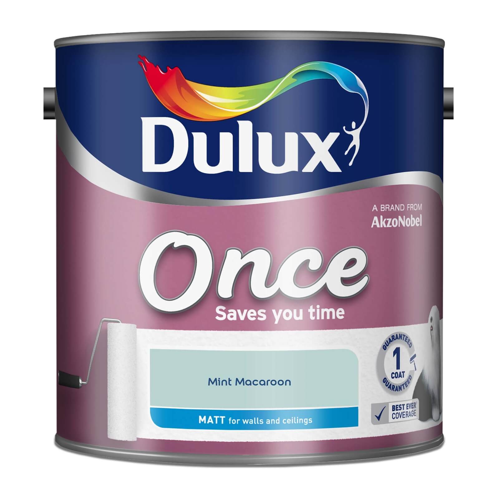 Dulux Once Mint Macaroon - Matt Emulsion Paint - 2.5L
