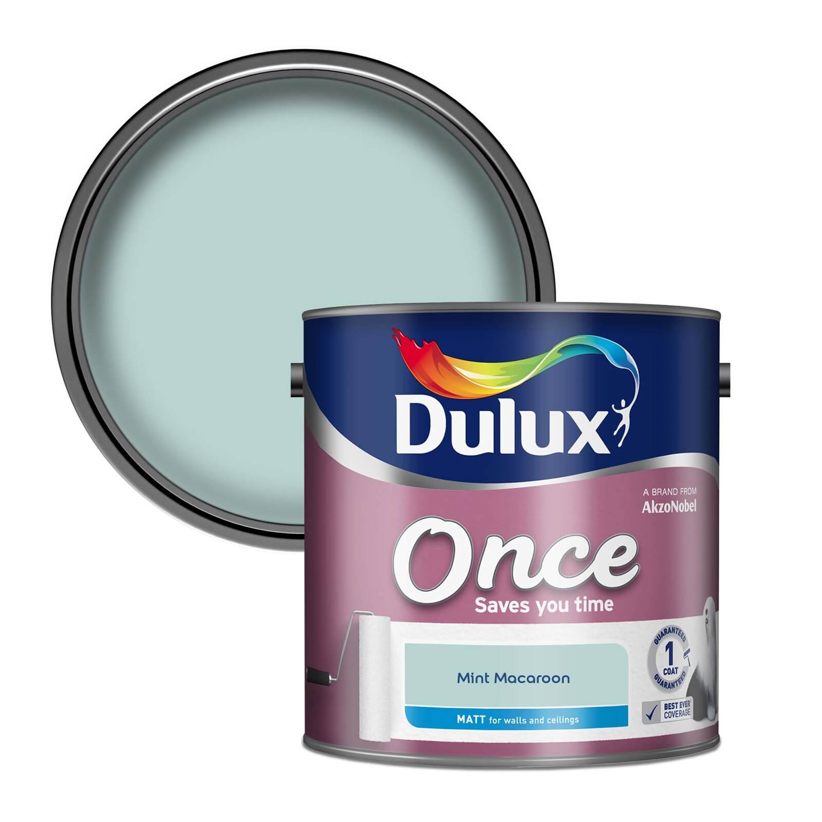 Dulux Once Mint Macaroon - Matt Emulsion Paint - 2.5L