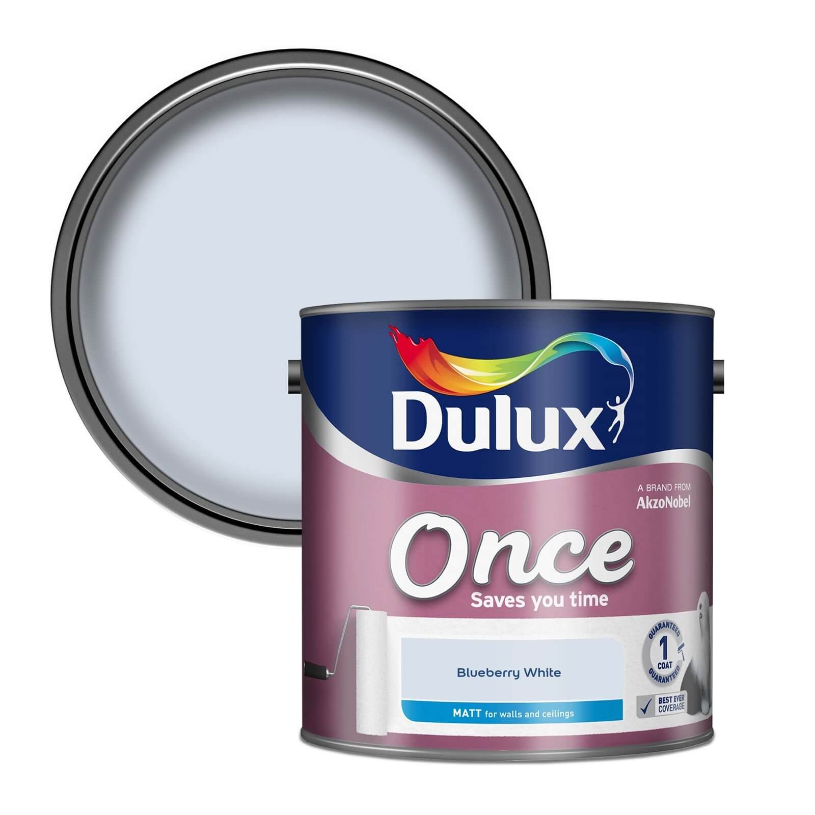 Dulux Once Blueberry White - Matt Paint - 2.5L