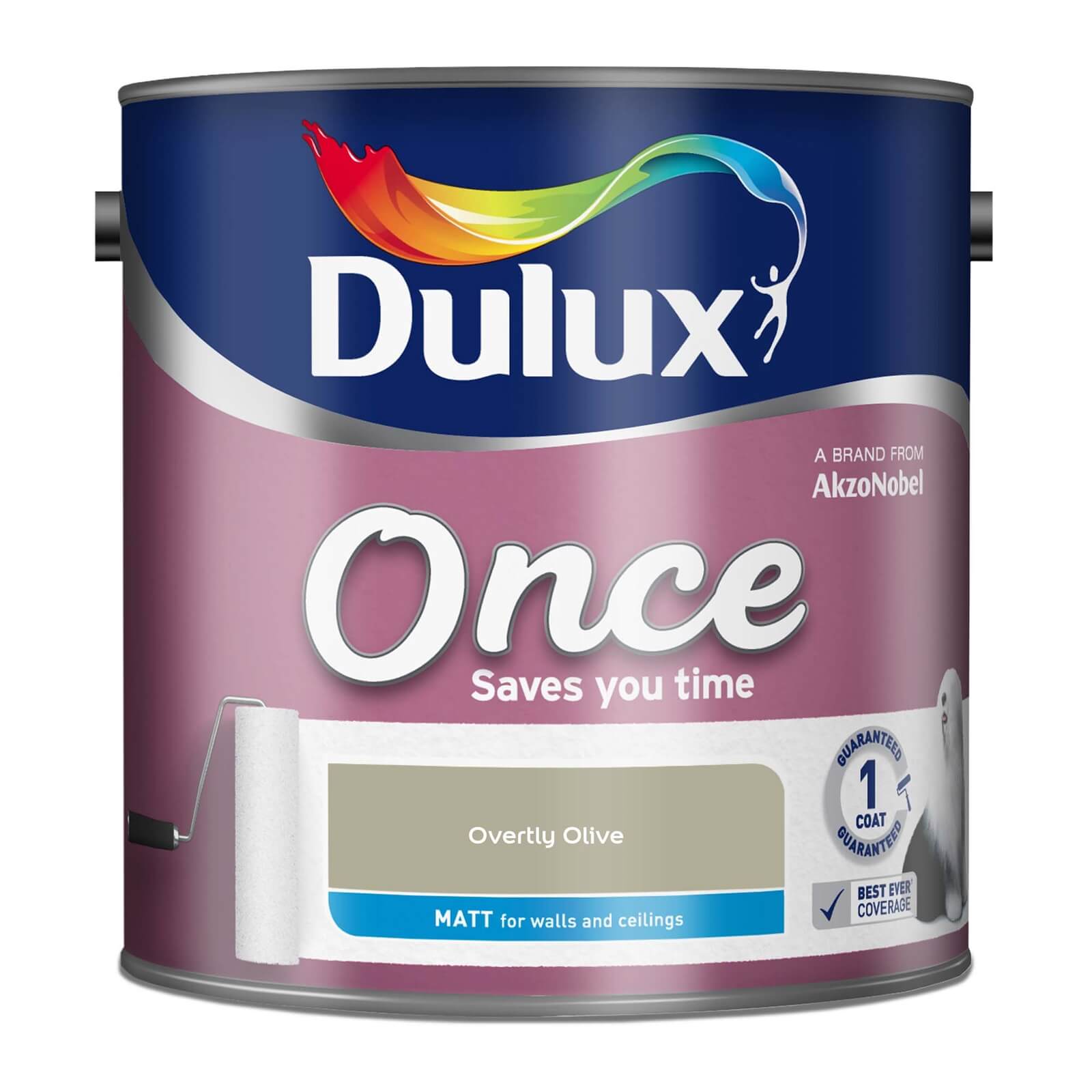 Dulux Once Overtly Olive - Matt Paint - 2.5L