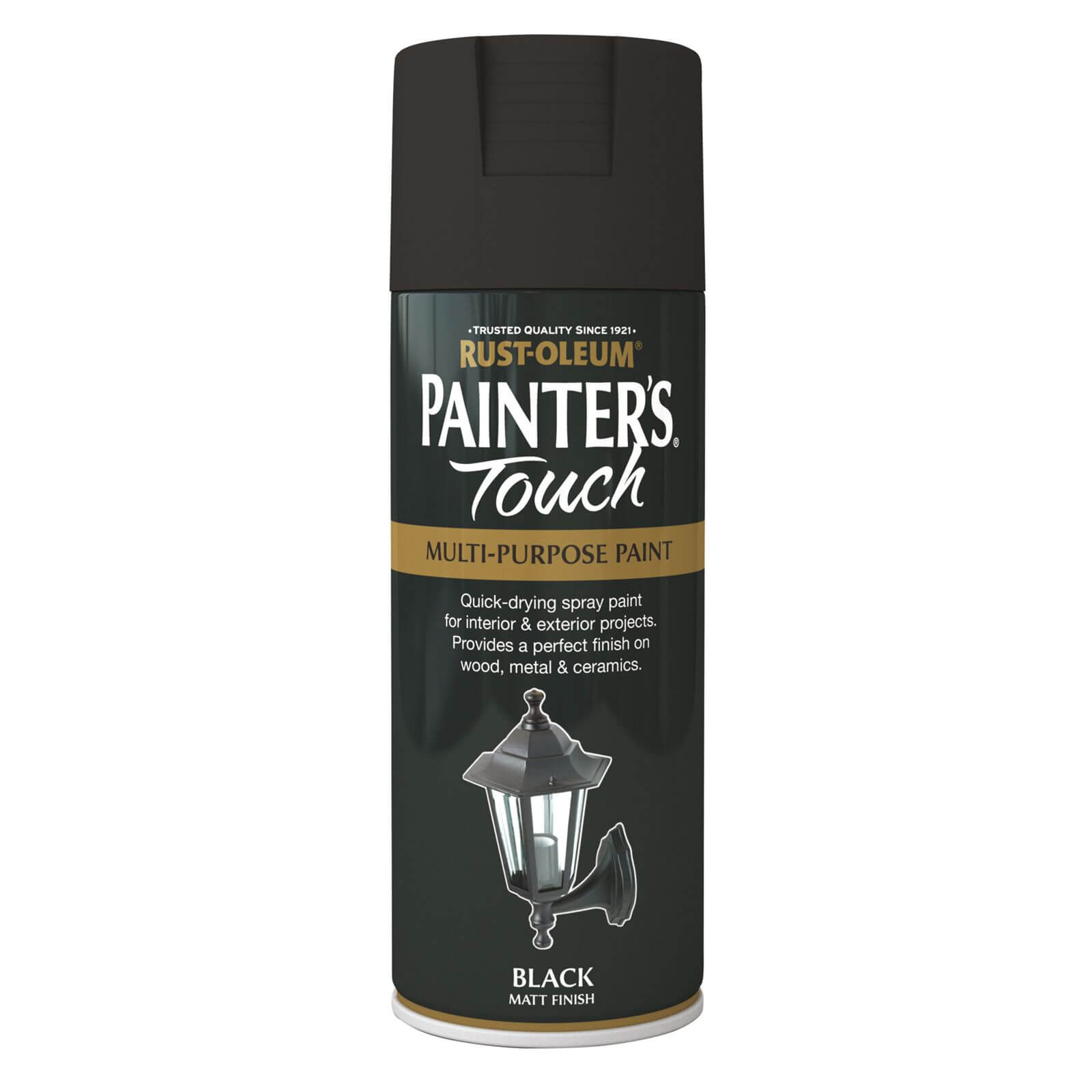 Rust-Oleum Painter's Touch Multi-Purpose Matt Spray Paint Black - 400ml