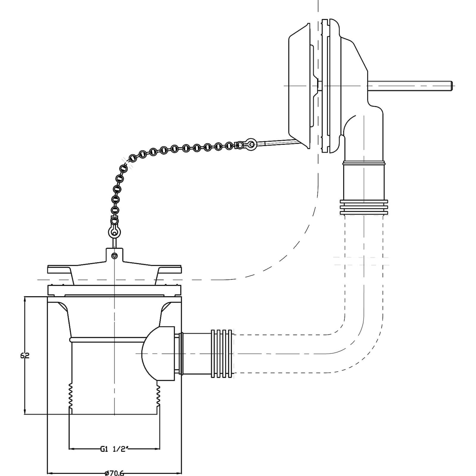 Balterley Plug and Chain Bath Waste