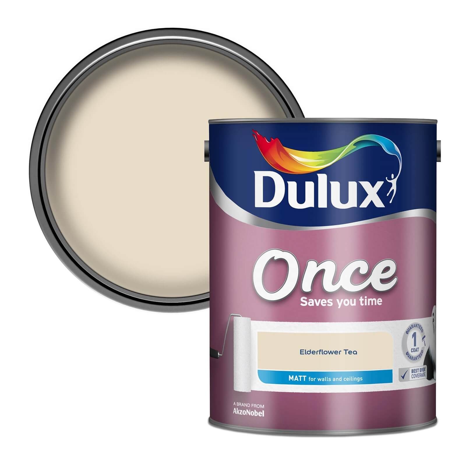 Dulux Once Elderflower Tea - Matt Emulsion Paint - 5L
