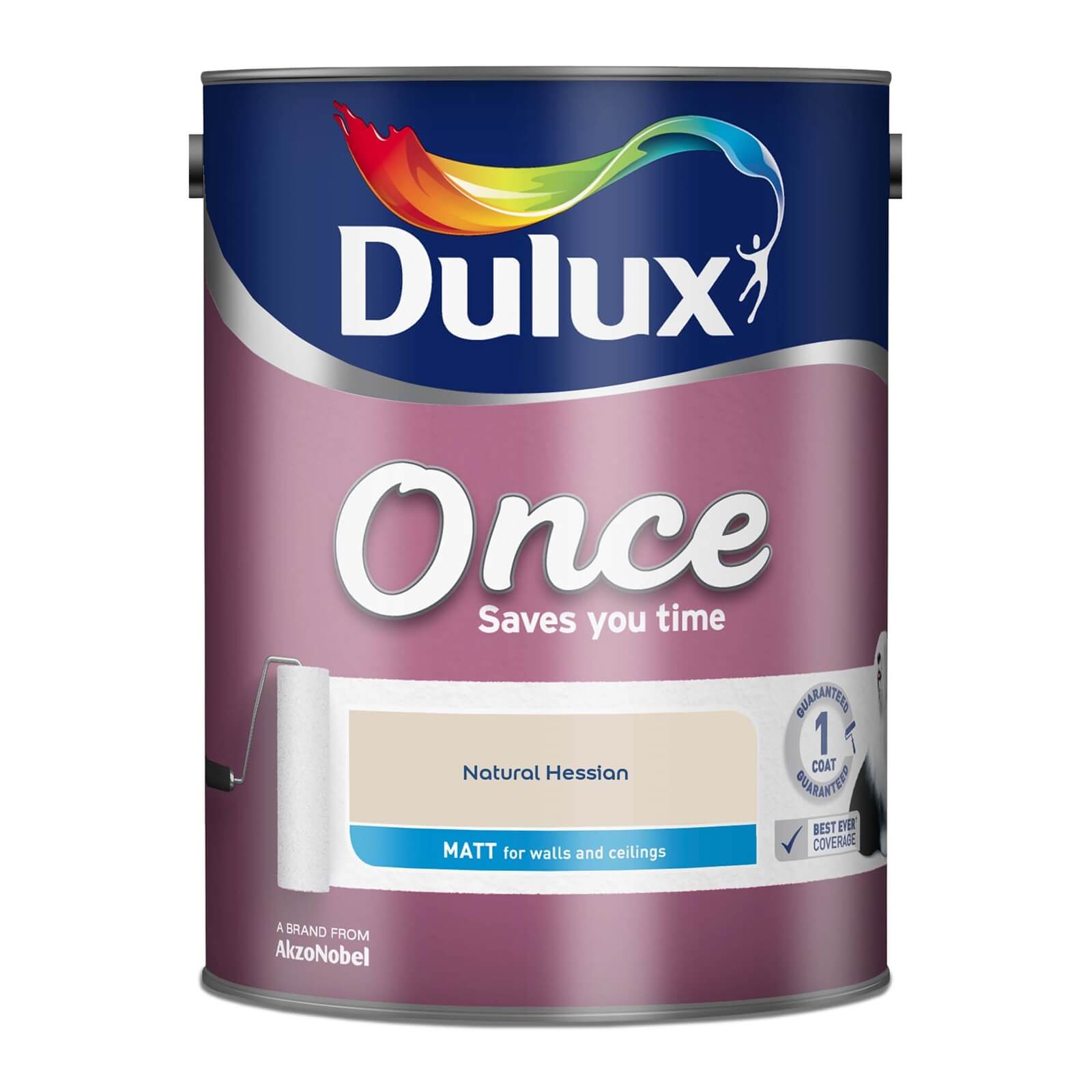 Dulux Once Natural Hessian - Matt Emulsion Paint - 5L