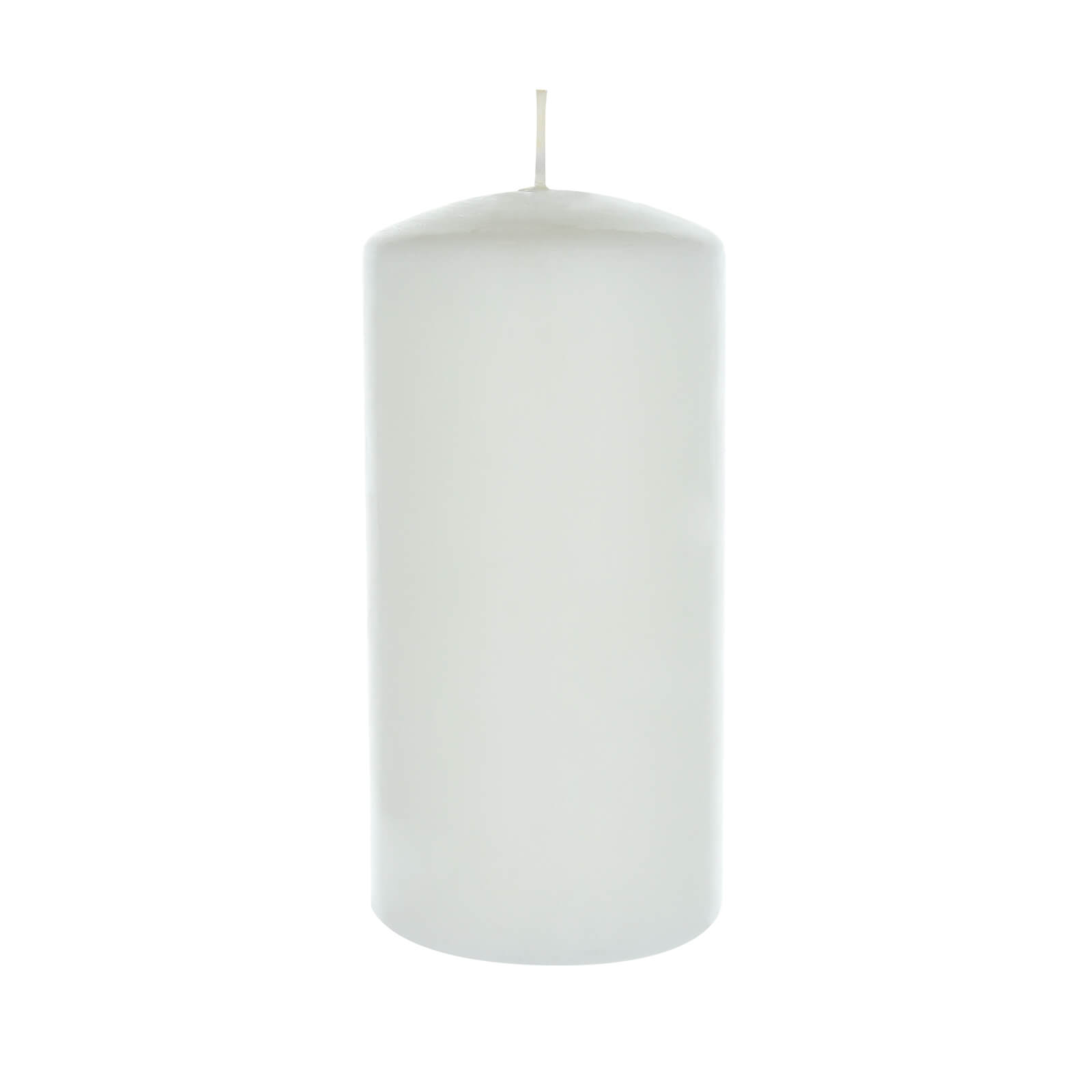 Unscented White Pillar Candle - 15cm