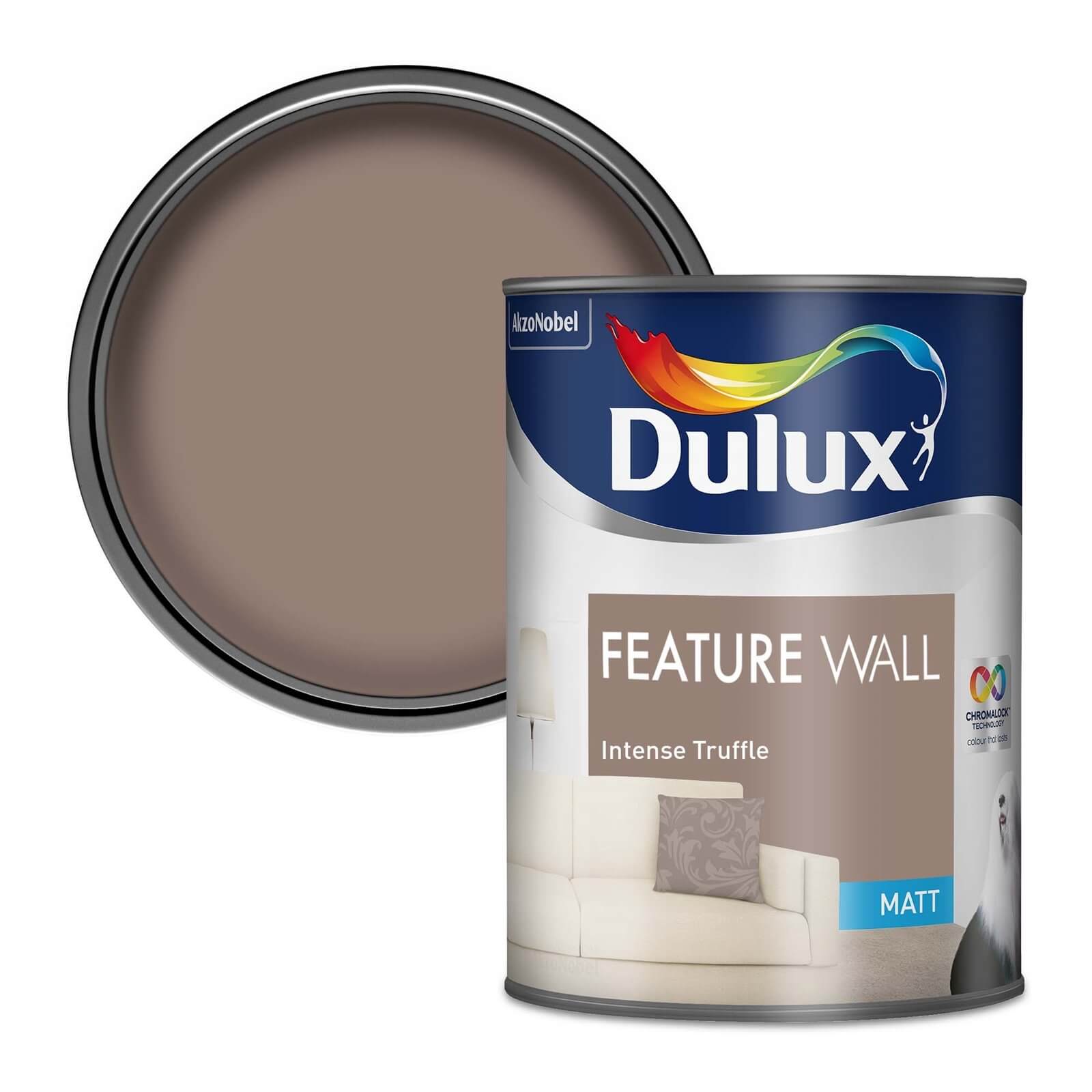 Dulux Feature Wall Intense Truffle - Matt Emulsion Paint - 1.25L