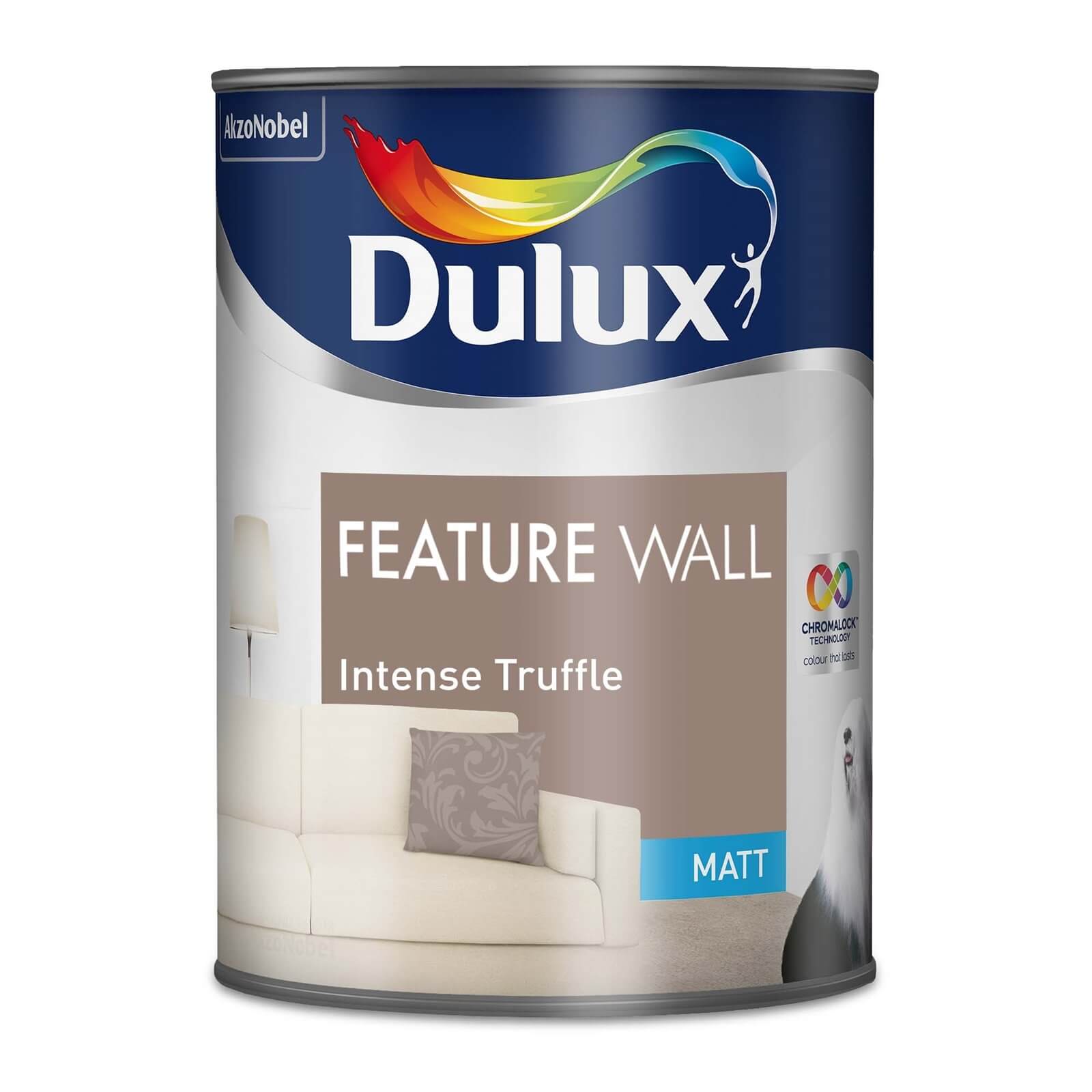 Dulux Feature Wall Intense Truffle - Matt Emulsion Paint - 1.25L
