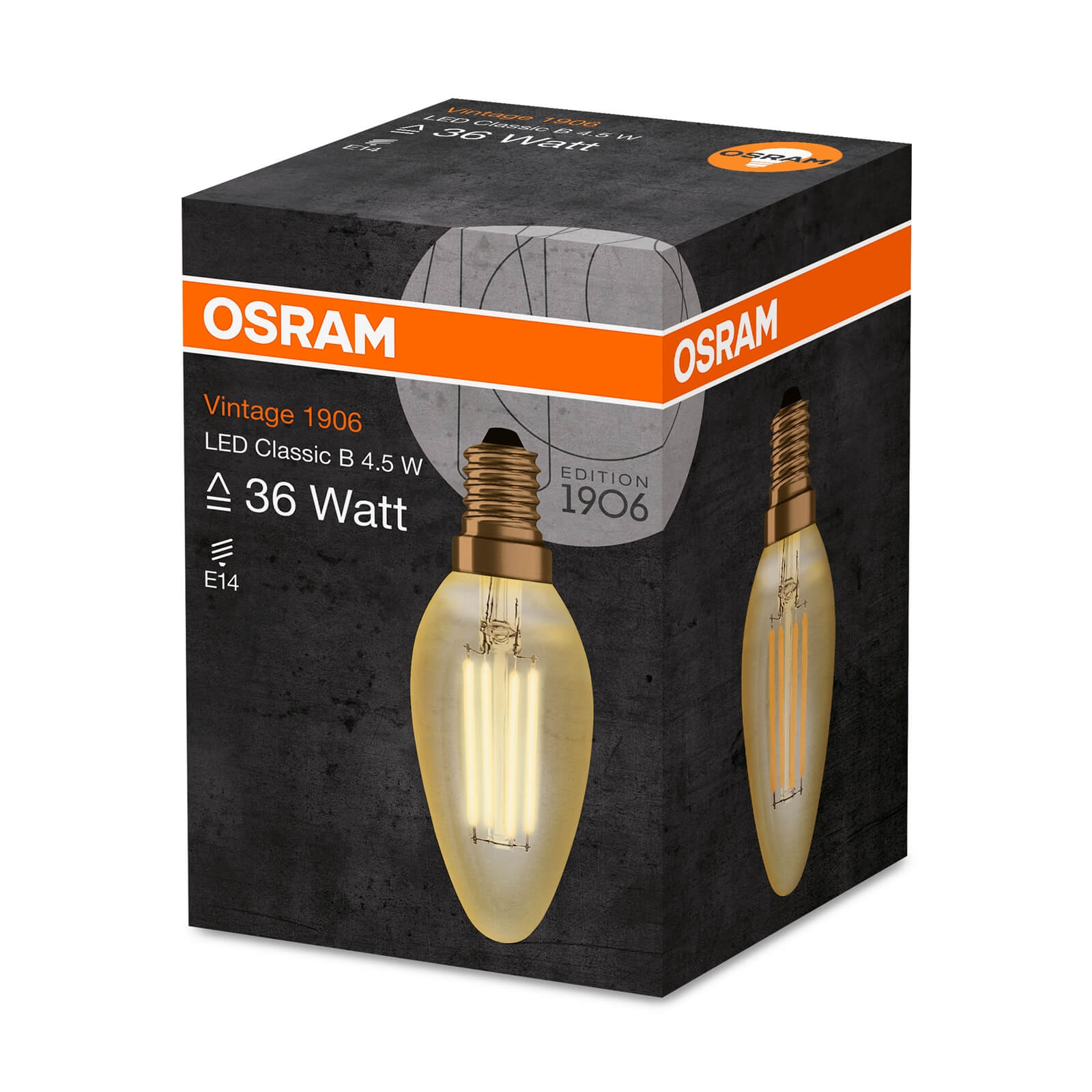 Osram 1906 LED Candle Vintage Gold 36W SES Light Bulb