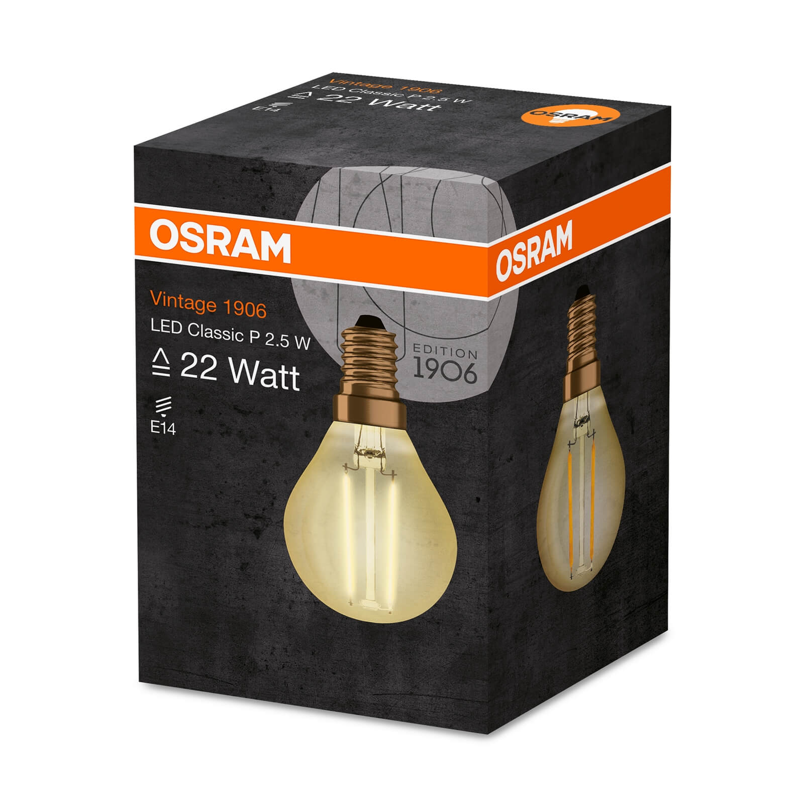 Osram 1906 LED Globe Vintage Gold 22W SES Light Bulb