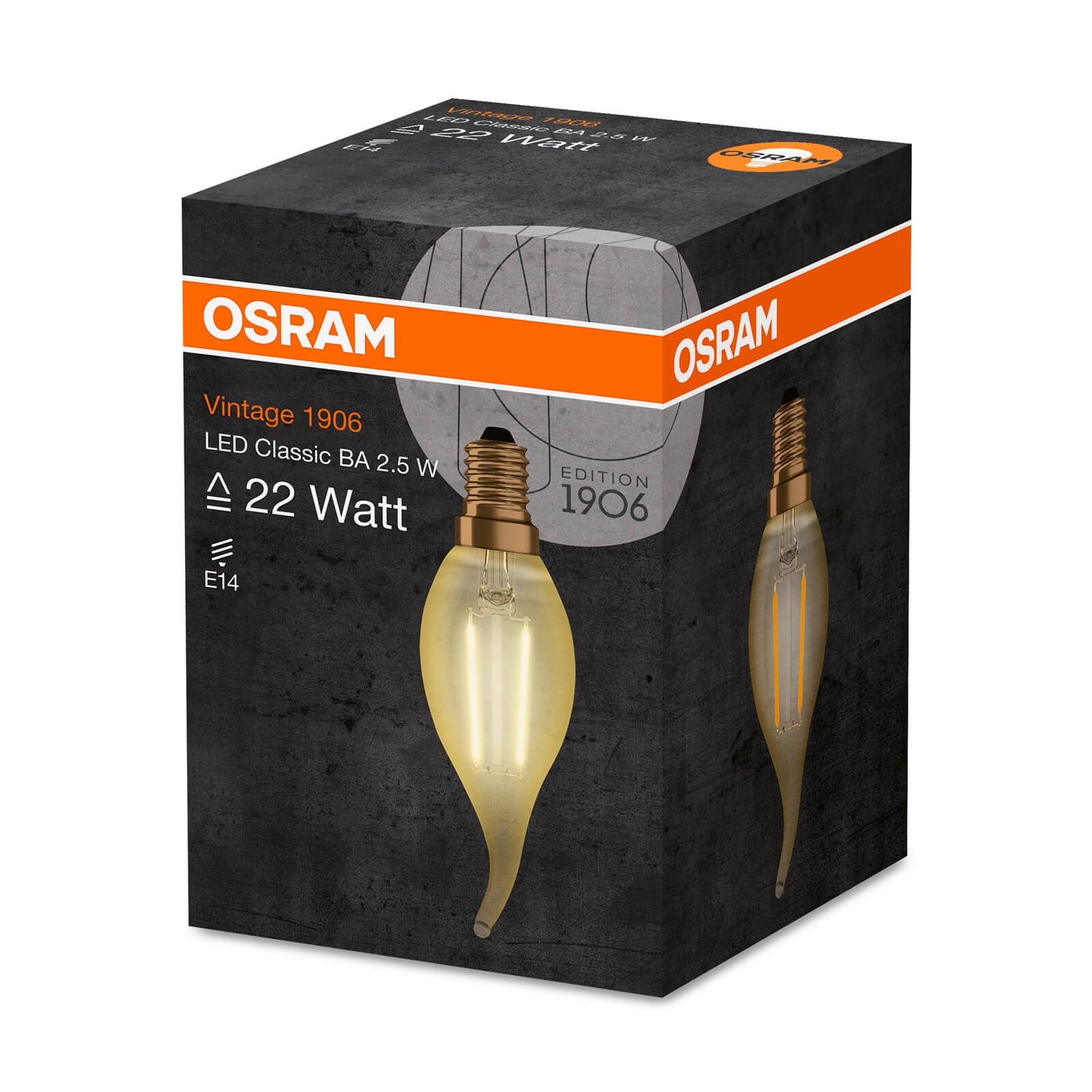 Osram 1906 LED Candle Vintage Gold 22W SES Light Bulb