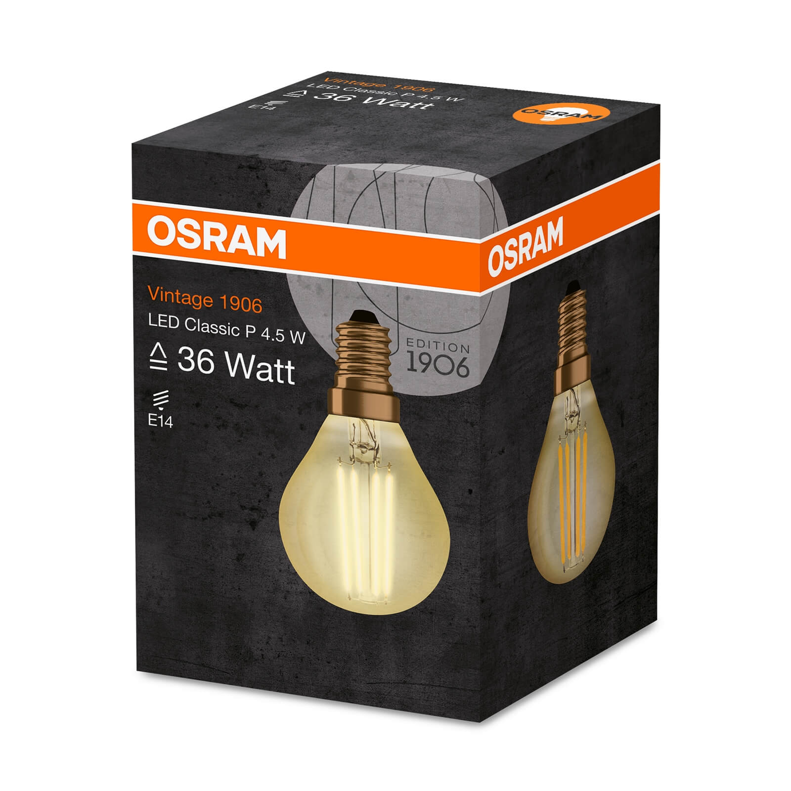 Osram 1906 LED Globe Vintage Gold 36W SES Light Bulb