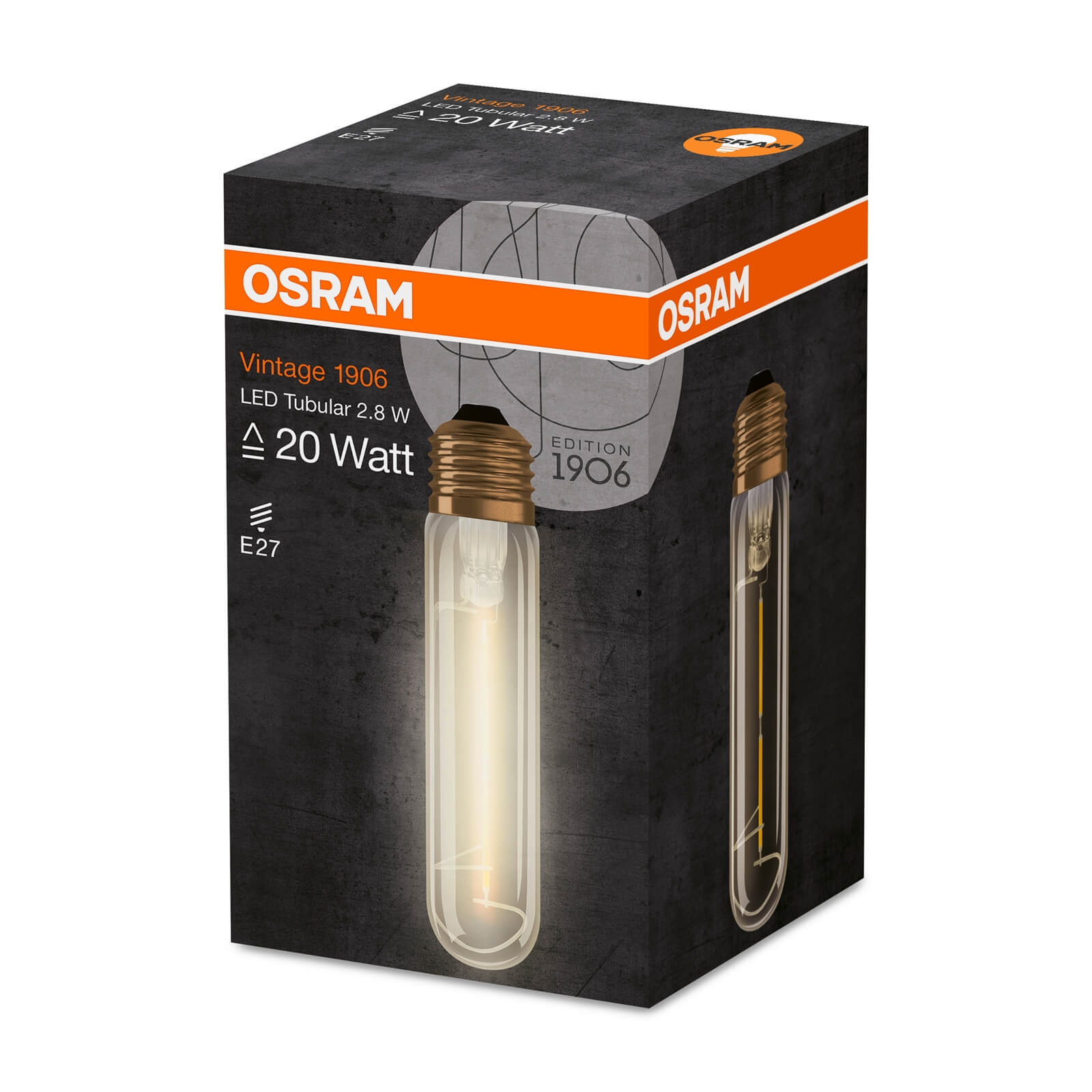 Osram 1906 LED Tubular Vintage Gold 20W ES Light Bulb