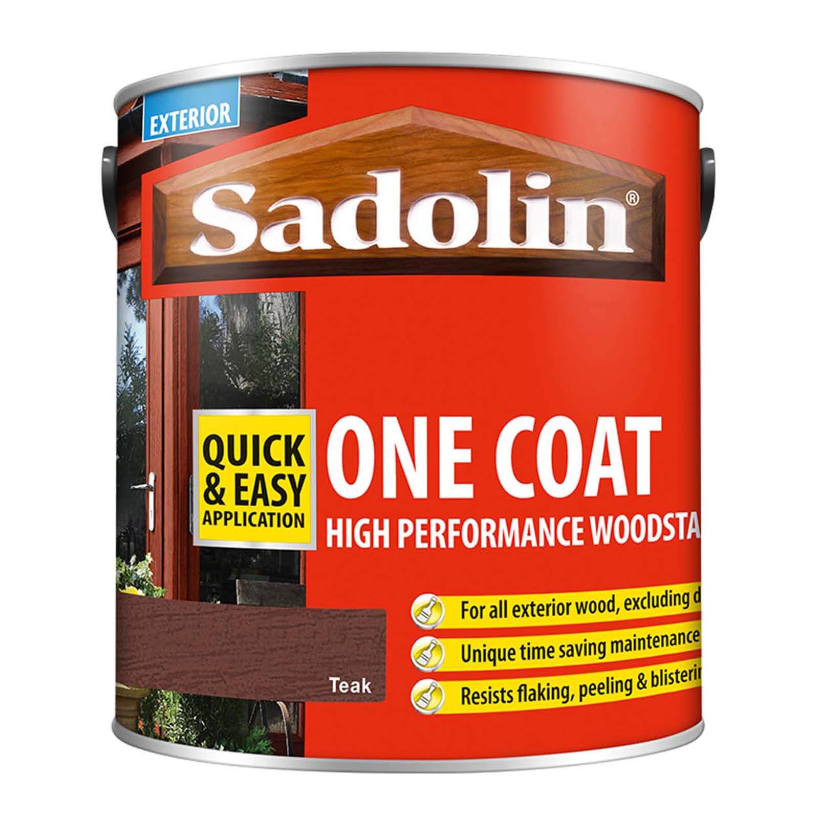 Sadolin One Coat High Performance Woodstain Teak - 2.5L