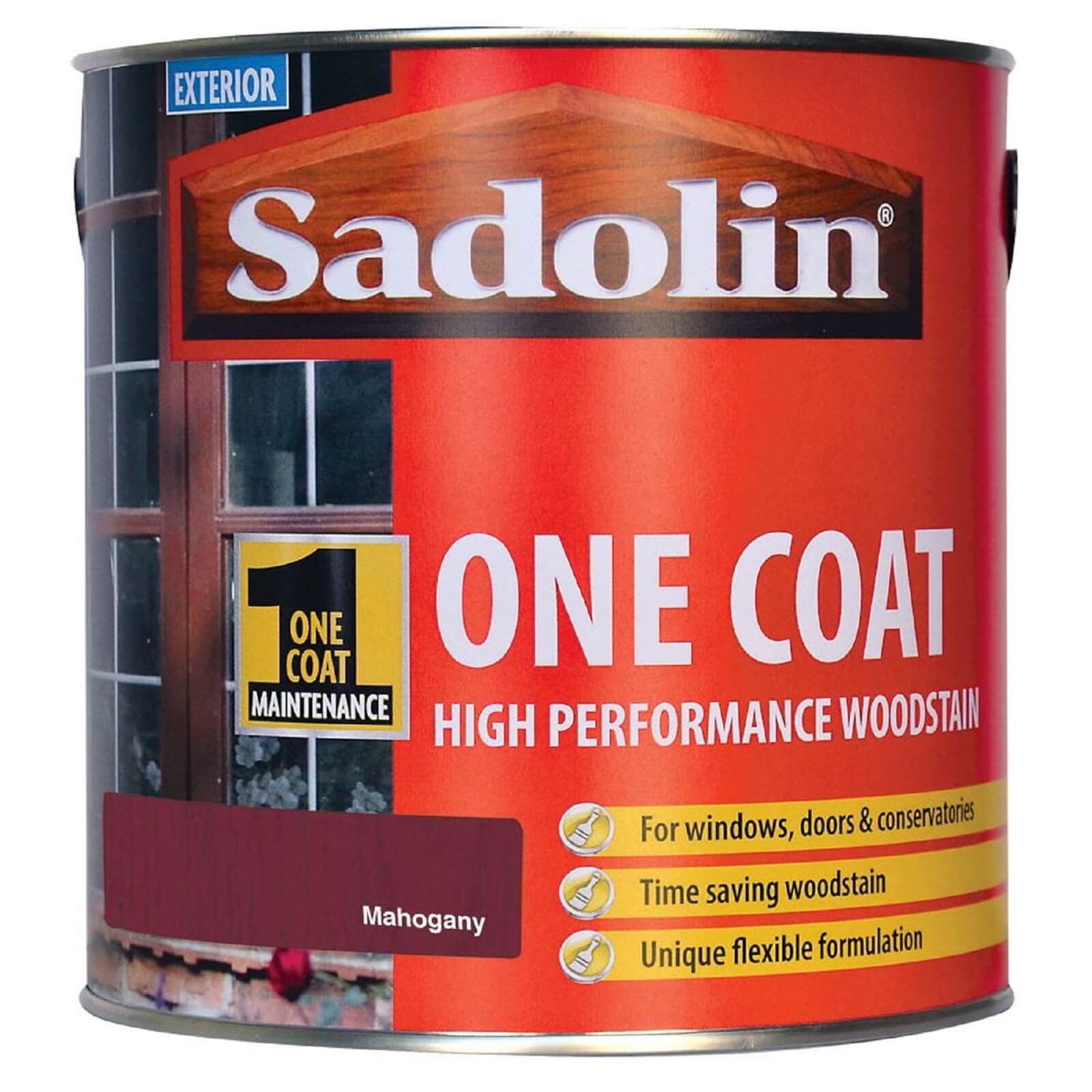 Sadolin Advanced One Coat Woodstain - Mahogany - 2.5L