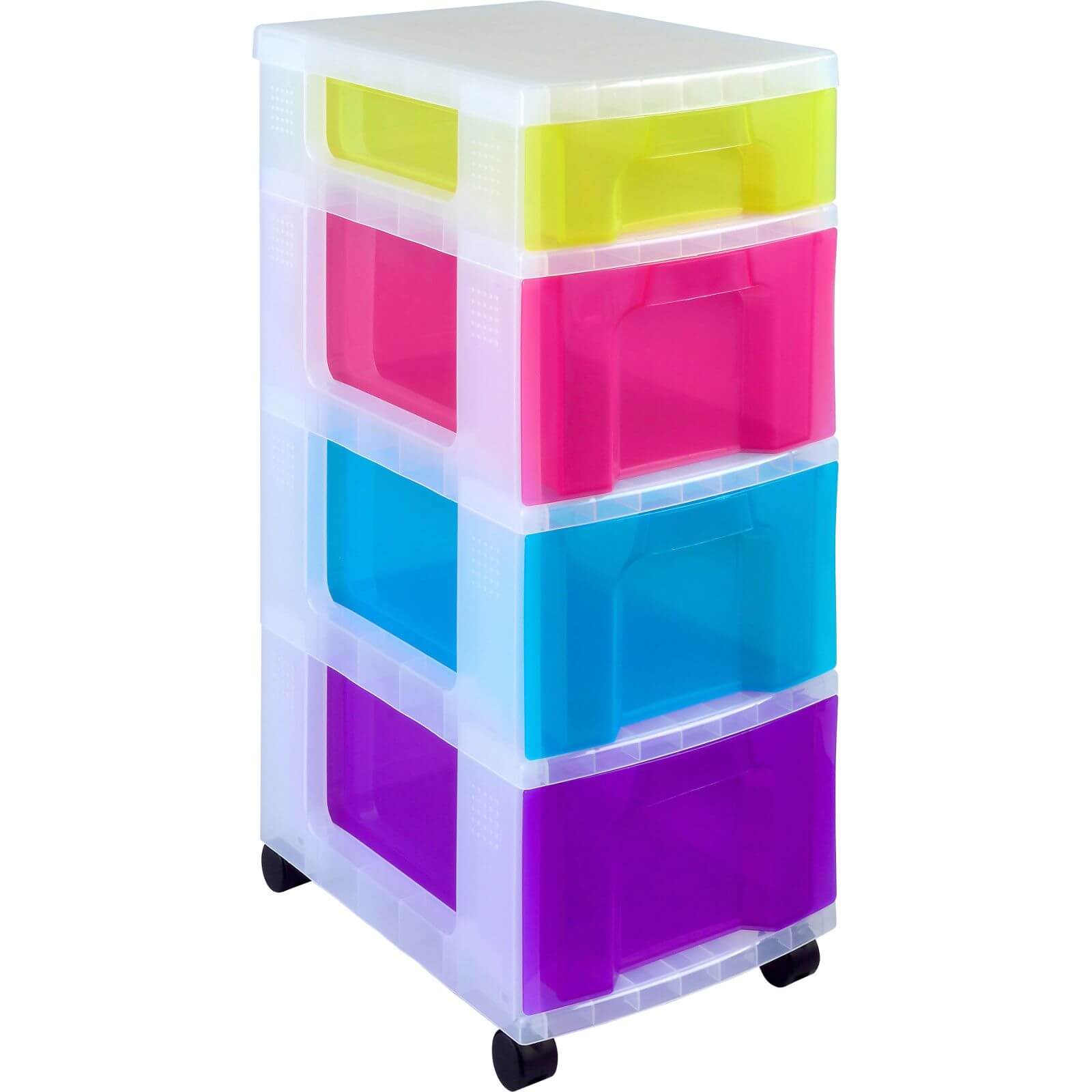 Mobile Storage Tower with 4 Drawers