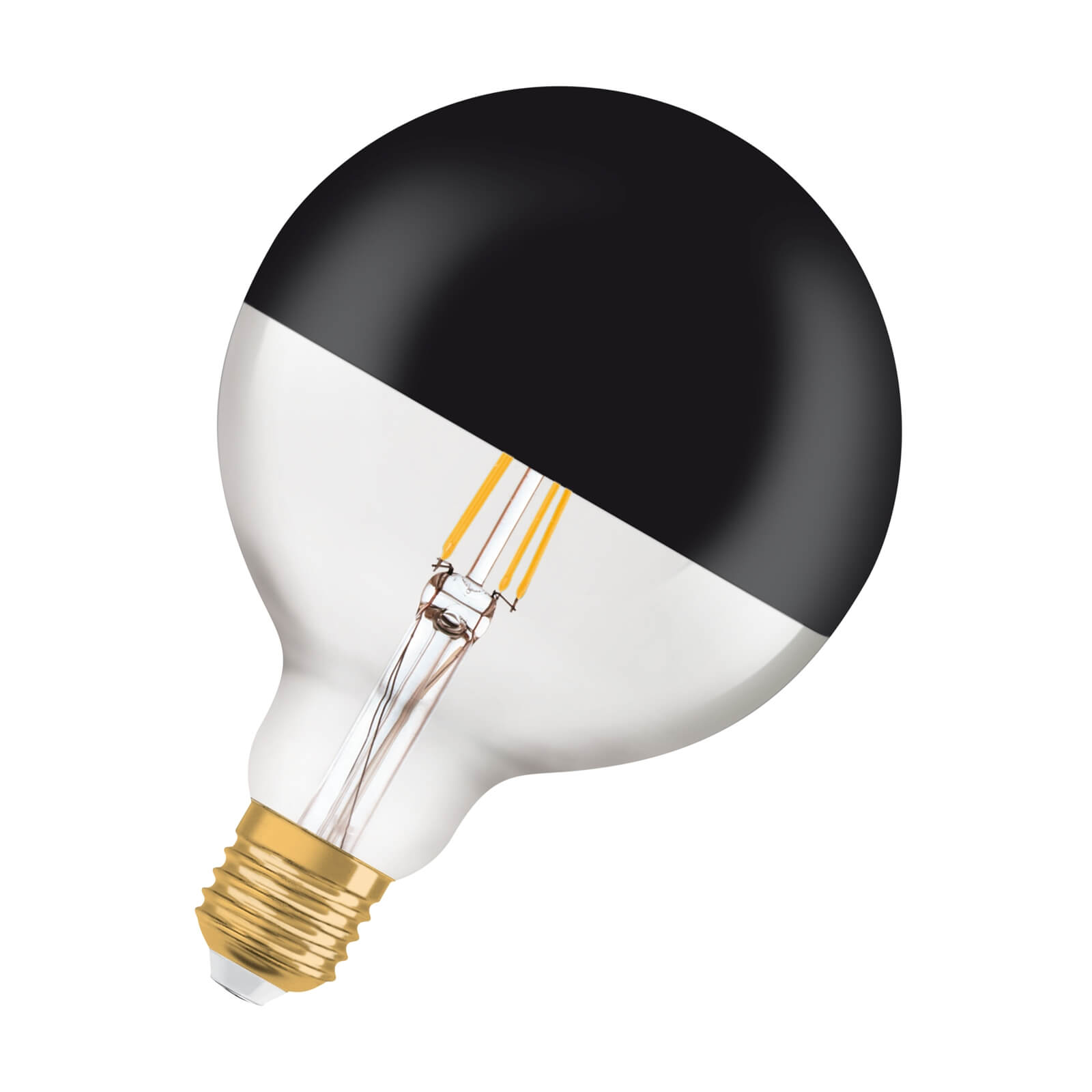 Osram 1906 LED Globe125 Mirror Black 52W ES Light Bulb