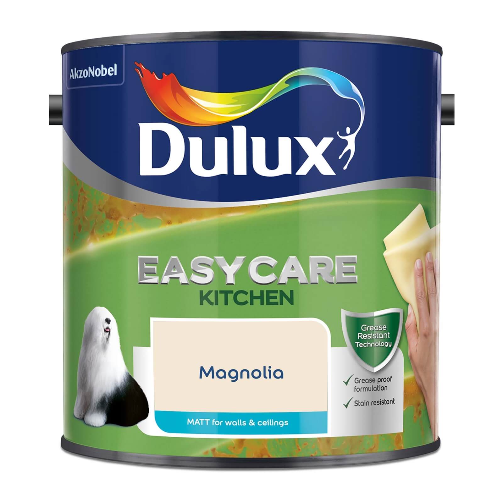 Dulux Easycare Kitchen Matt Emulsion Paint Magnolia - 2.5L