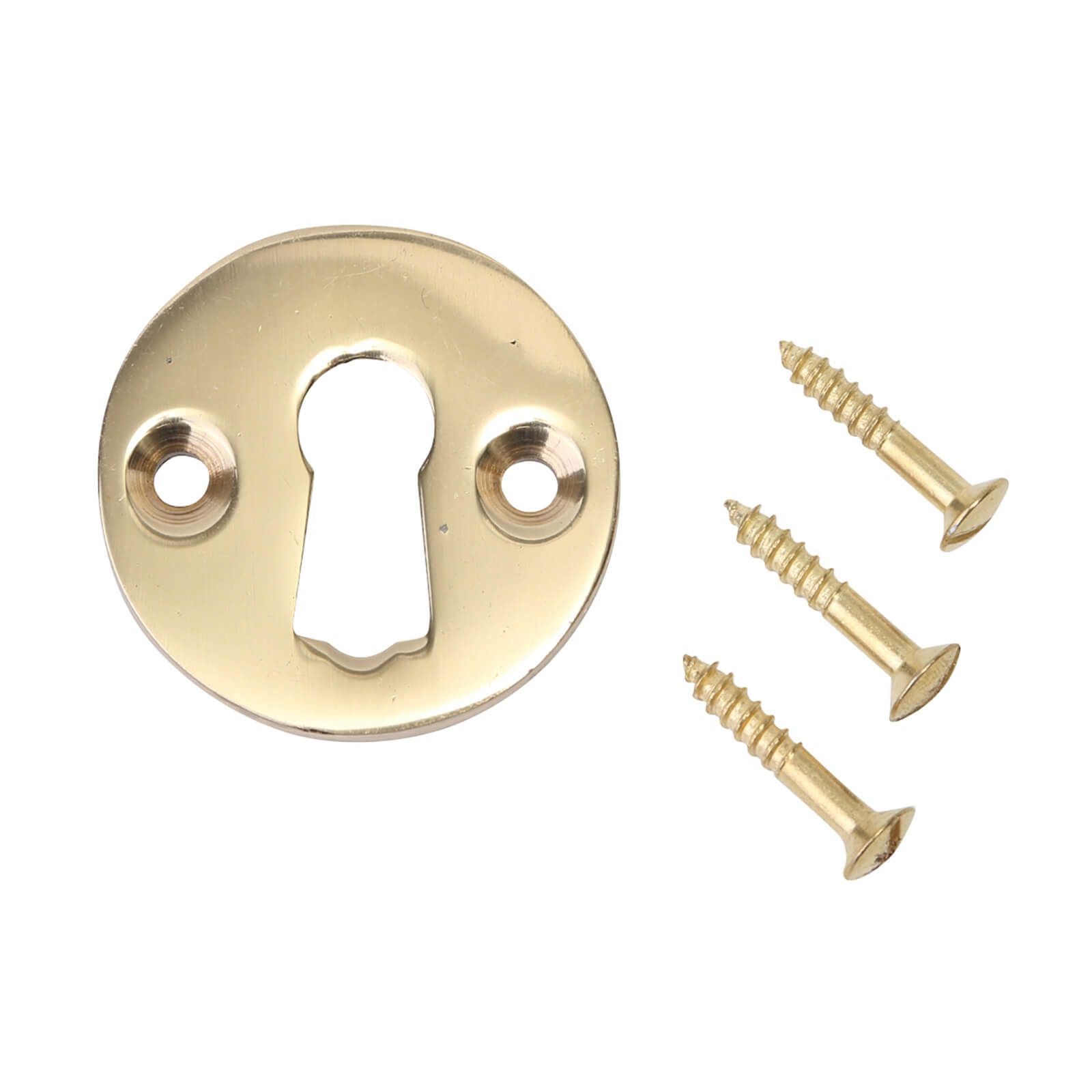 Victorian Keyhole Escutcheon - Polished Brass