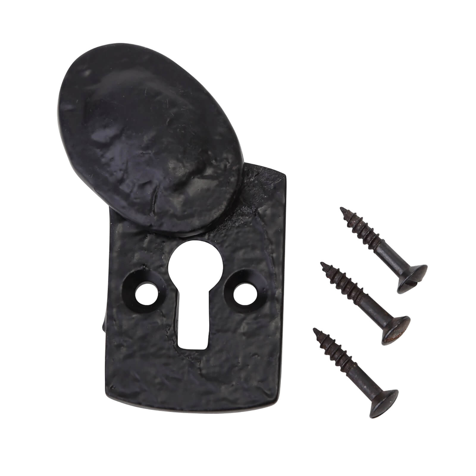 Covered Keyhole Escutcheon - Antique Iron