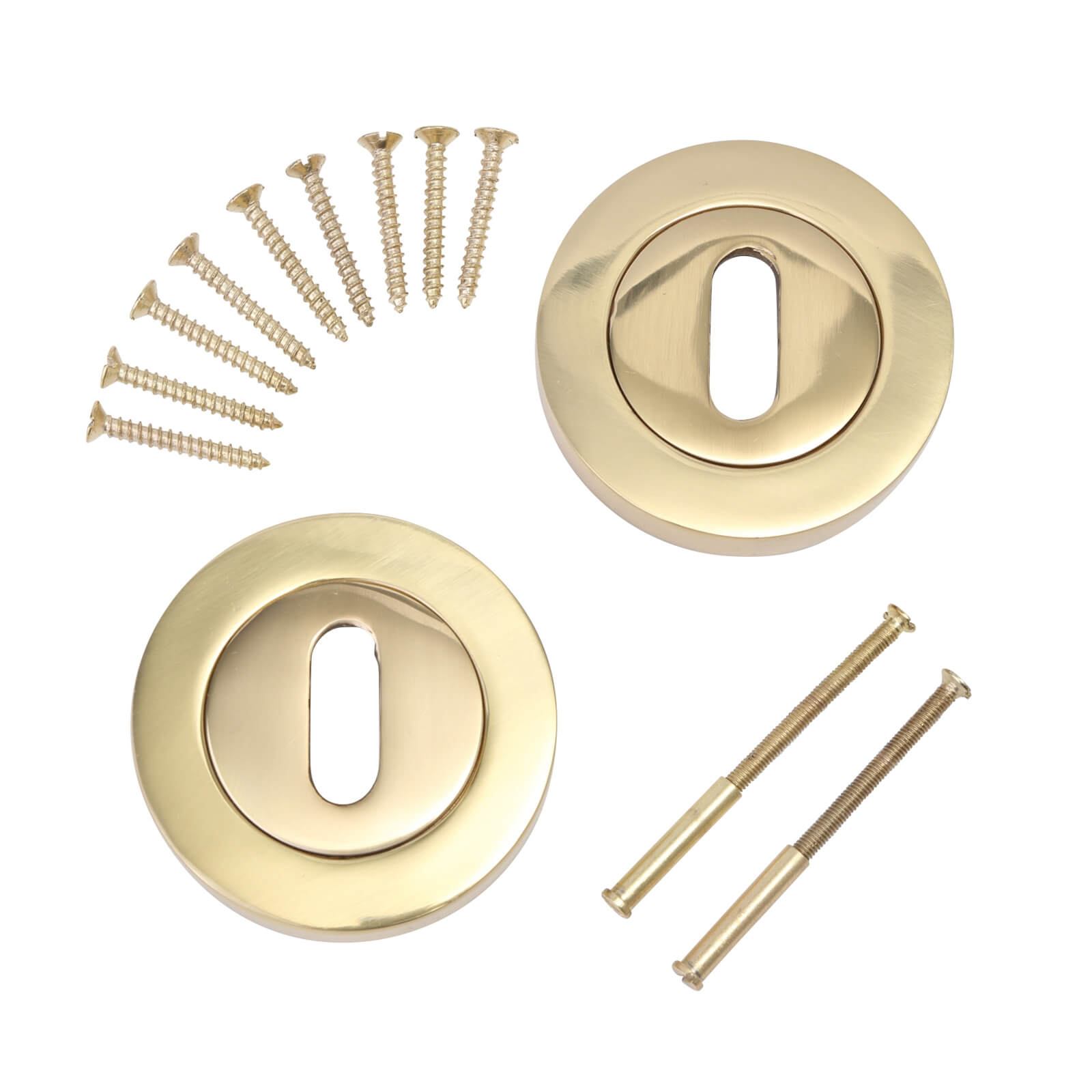 Keyhole Escutcheon - Polished Brass